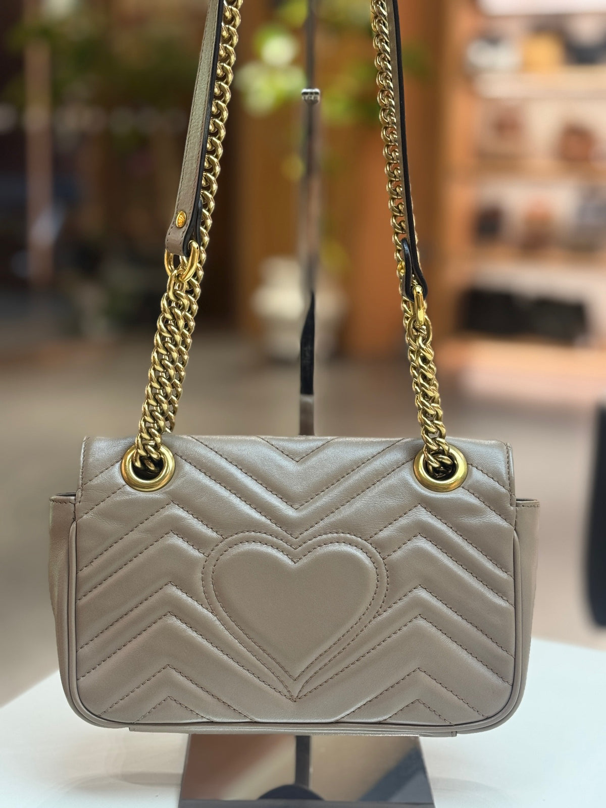 Gucci - GG Marmont 22 - Leather - Beige - (small)