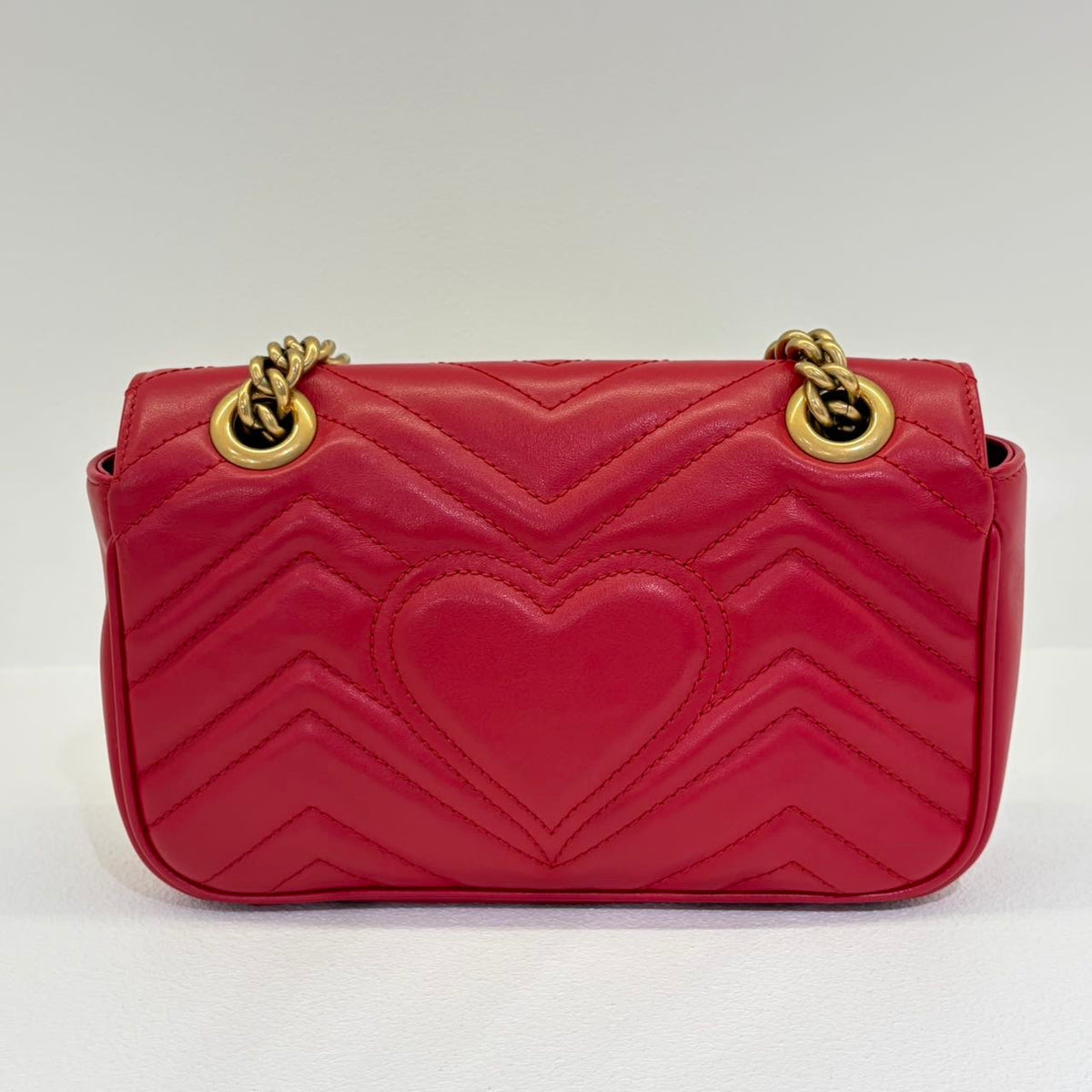 Gucci - GG Marmont 22 - Leather - Red - (small)