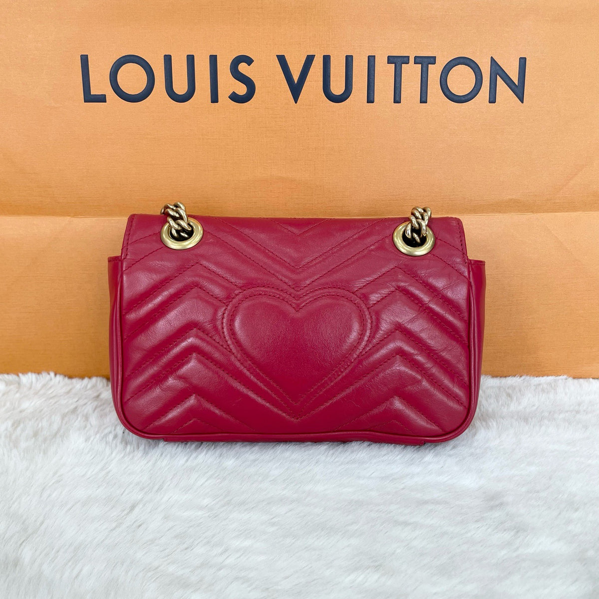 Gucci - GG Marmont 22 - Leather - Red - (small)