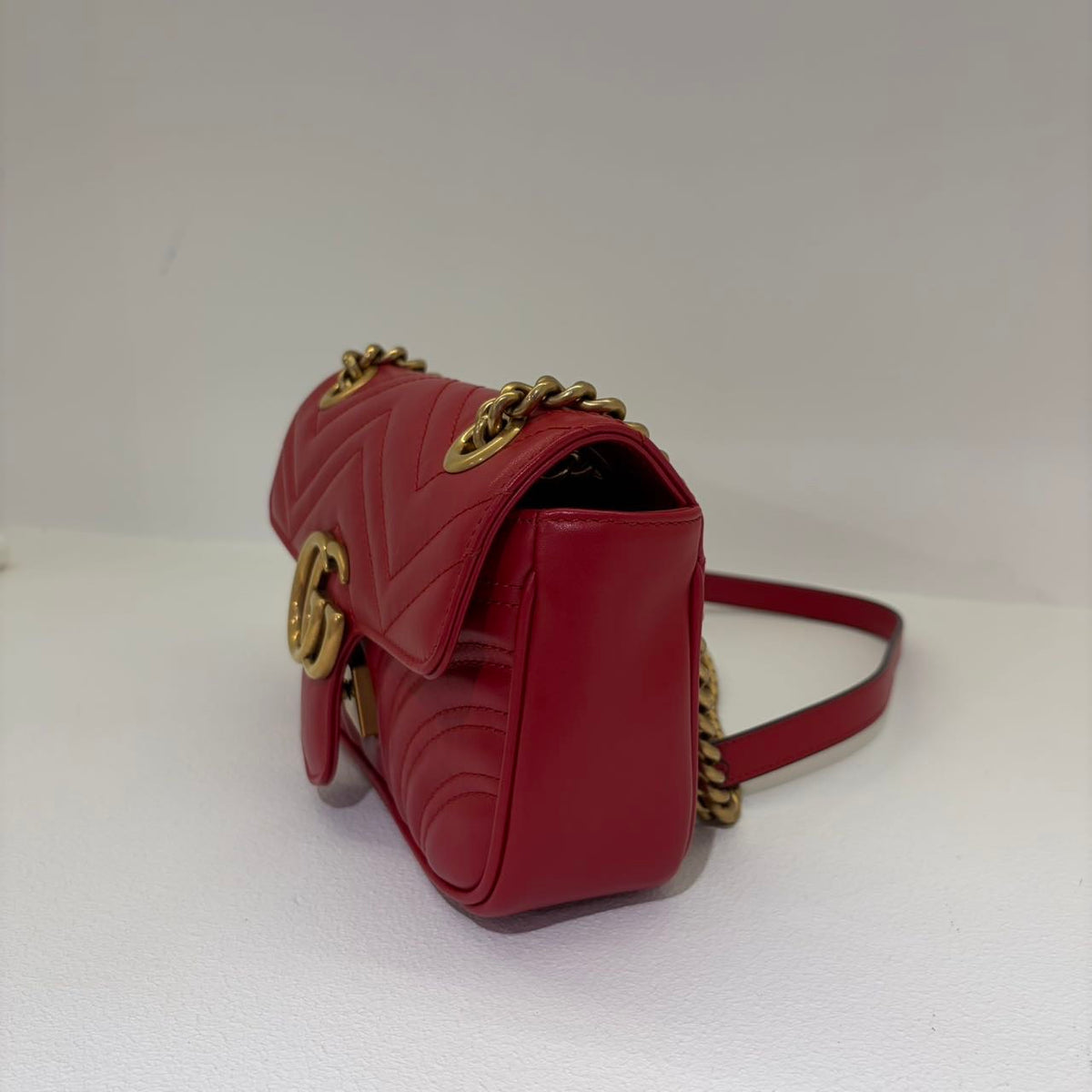 Gucci - GG Marmont 22 - Leather - Red - (small)