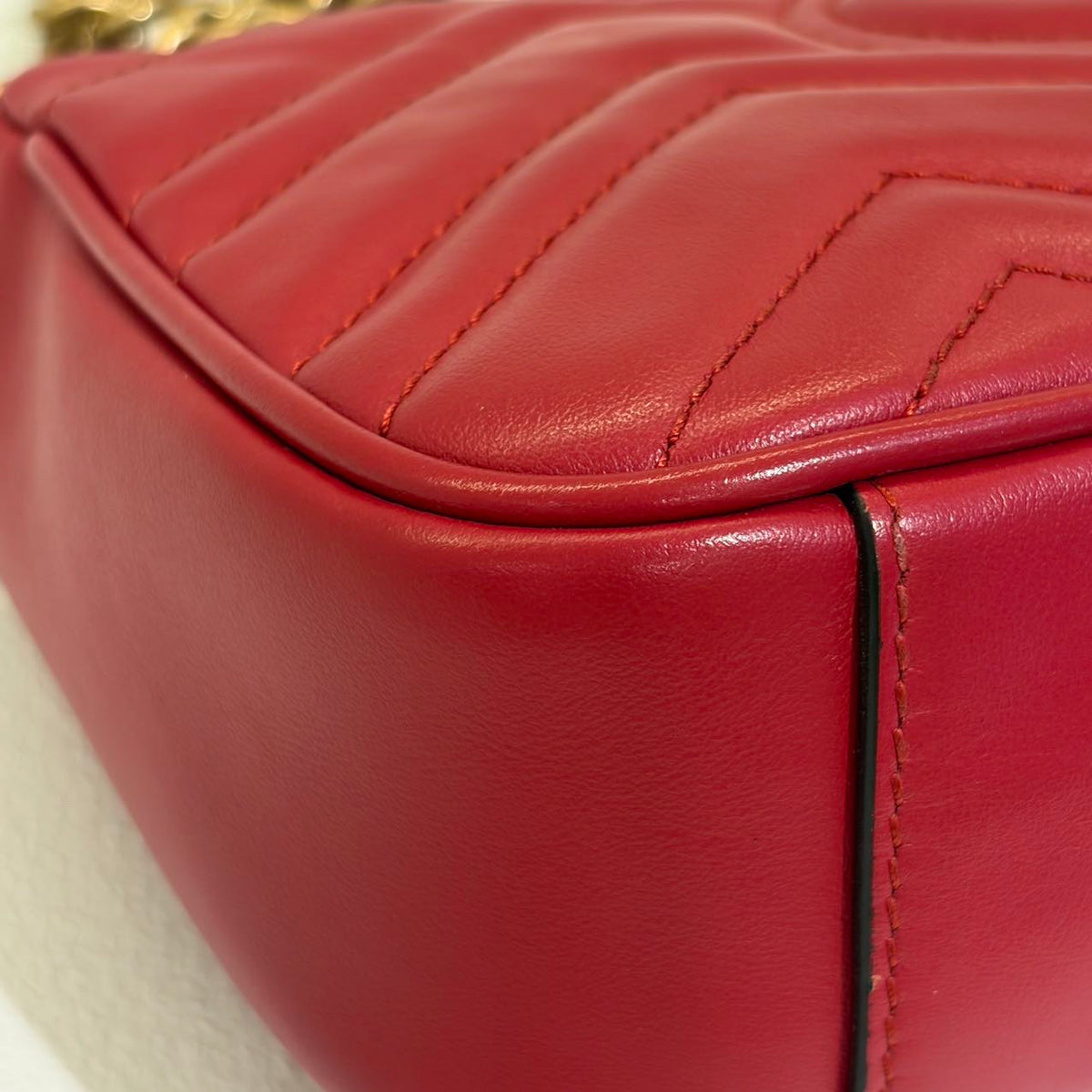 Gucci - GG Marmont 22 - Leather - Red - (small)