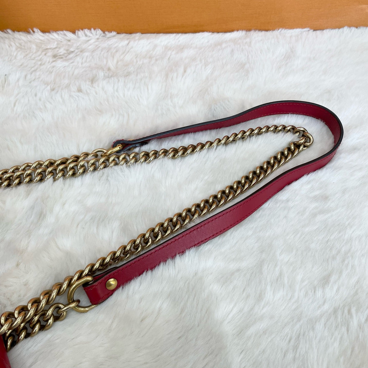 Gucci - GG Marmont 22 - Leather - Red - (small)