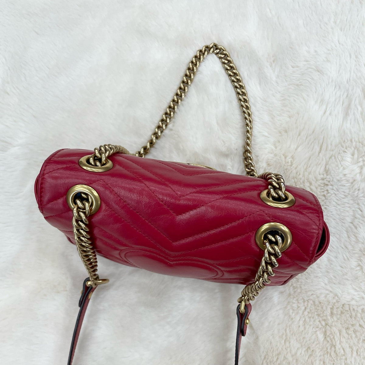 Gucci - GG Marmont 22 - Leather - Red - (small)