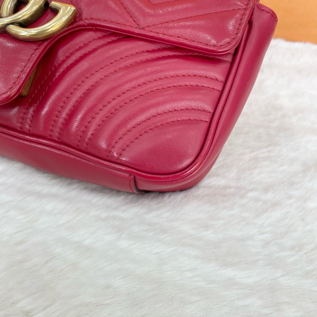 Gucci - GG Marmont 22 - Leather - Red - (small)