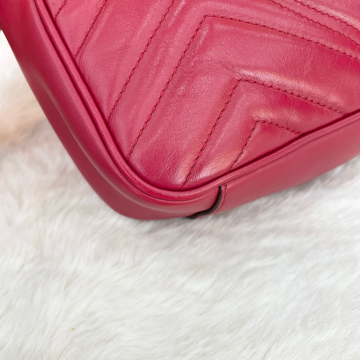 Gucci - GG Marmont 22 - Leather - Red - (small)