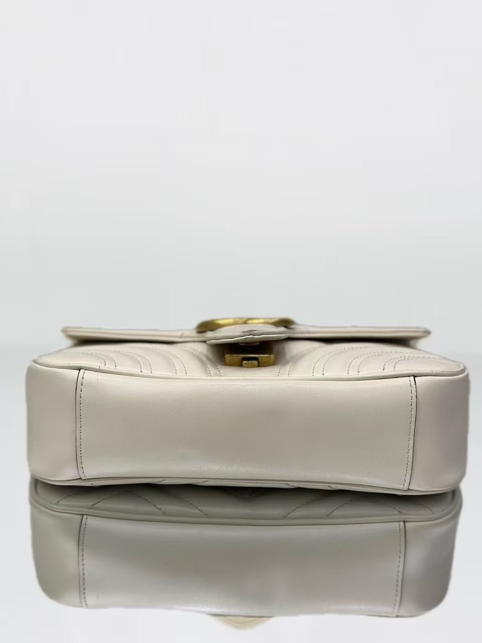 Gucci - GG Marmont 22 Shoulder Bag - Leather - White - (mini)