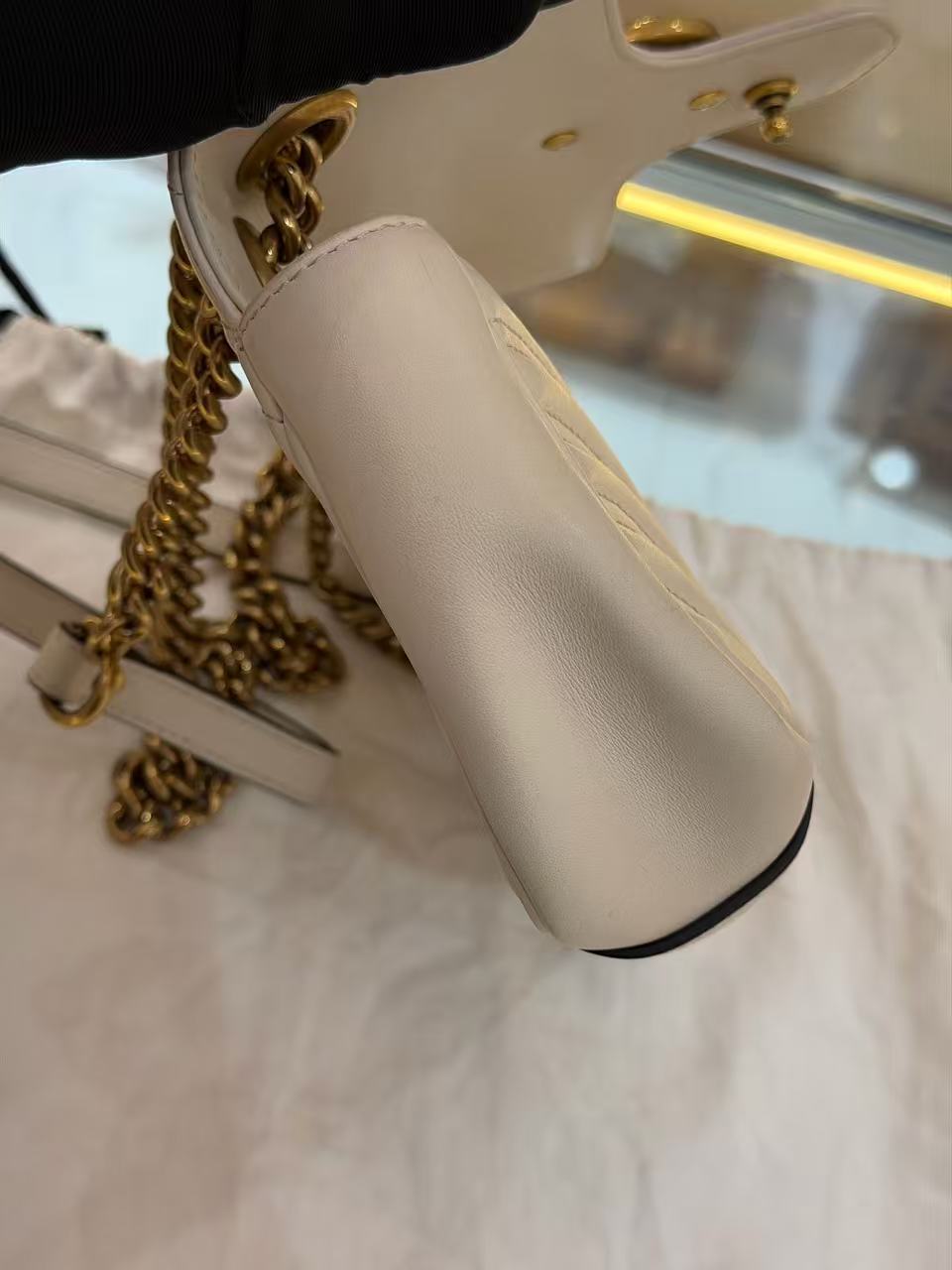 Gucci - GG Marmont 22 Shoulder Bag - Leather - White - (mini)