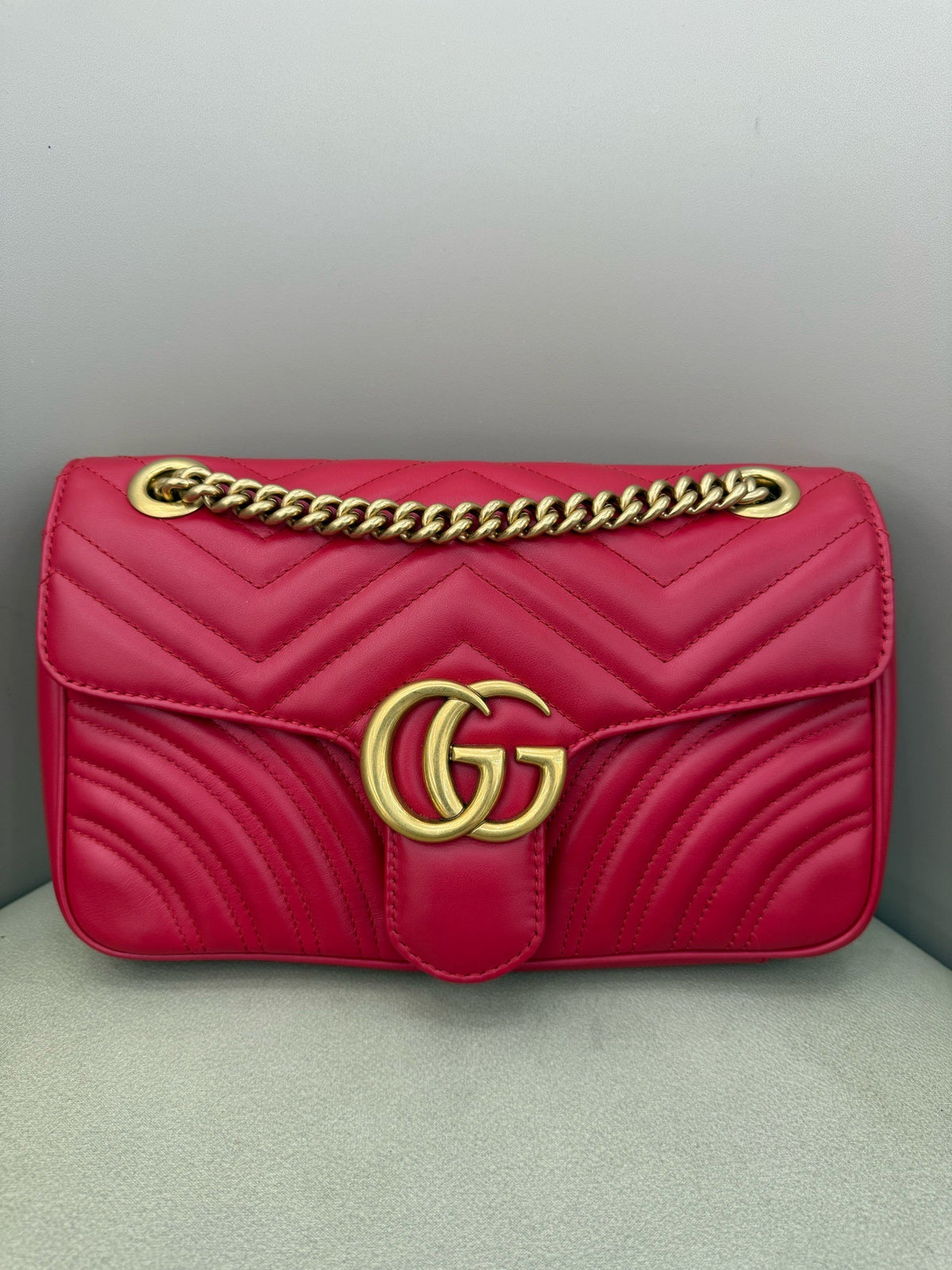 Gucci - GG Marmont 26 - Leather - Red - (small)