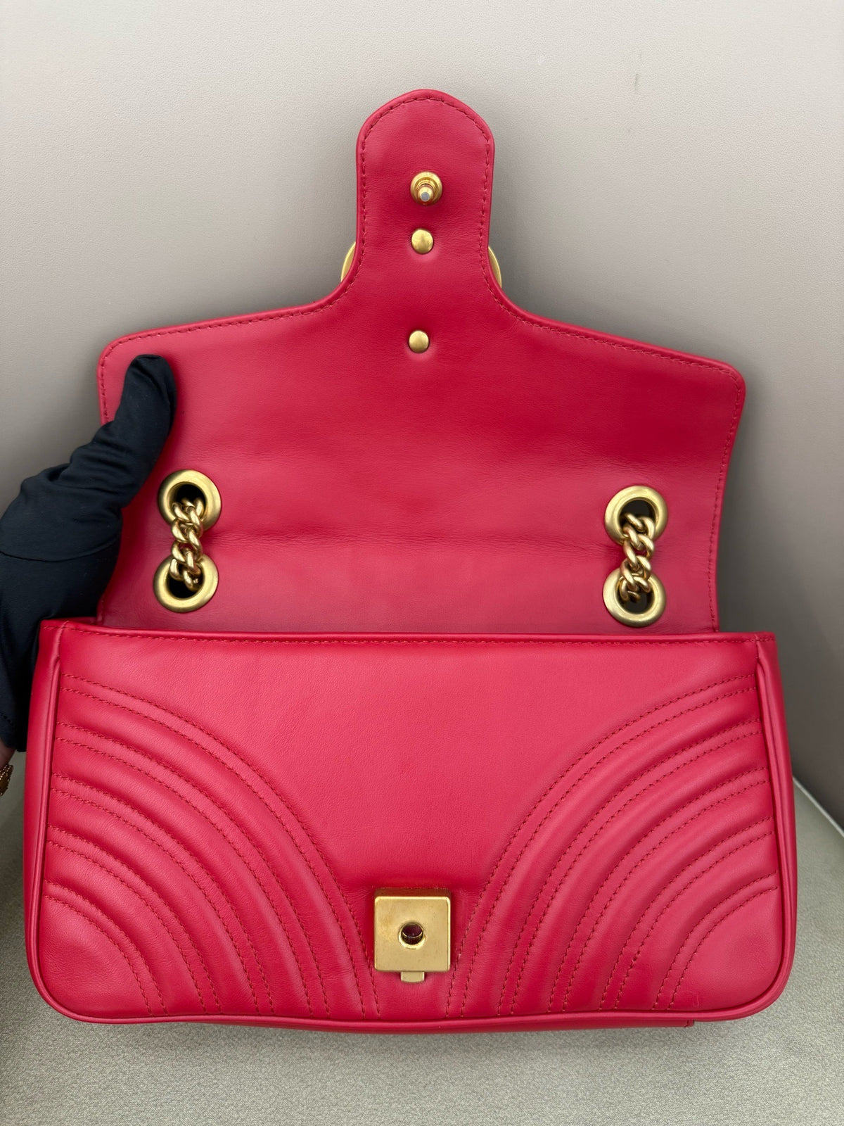 Gucci - GG Marmont 26 - Leather - Red - (small)