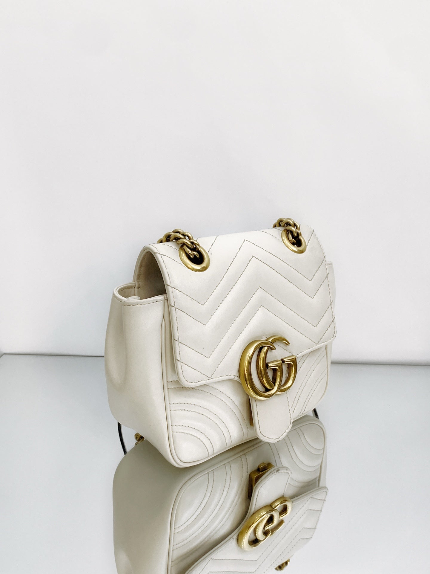 Gucci - GG Marmont - Leather - Beige