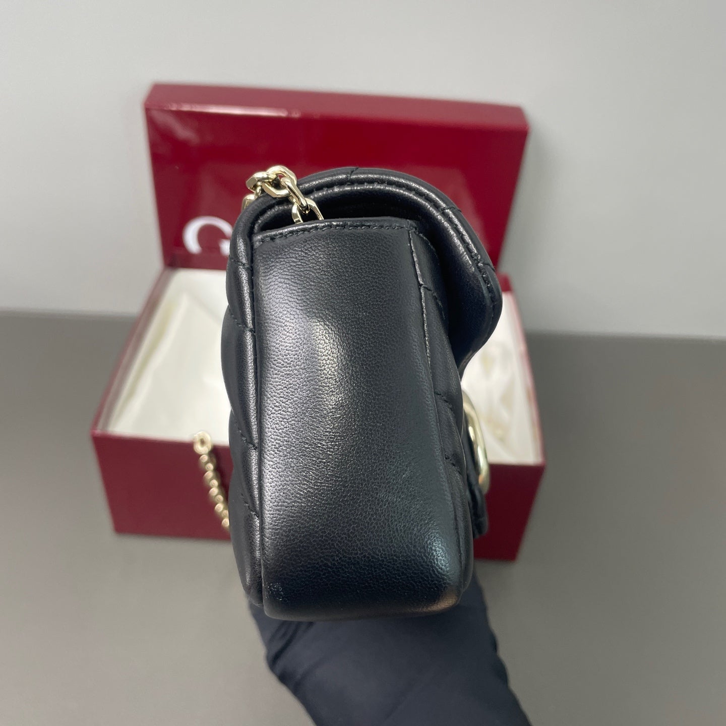 Gucci GG Marmont Lambskin Leather Black - view 6