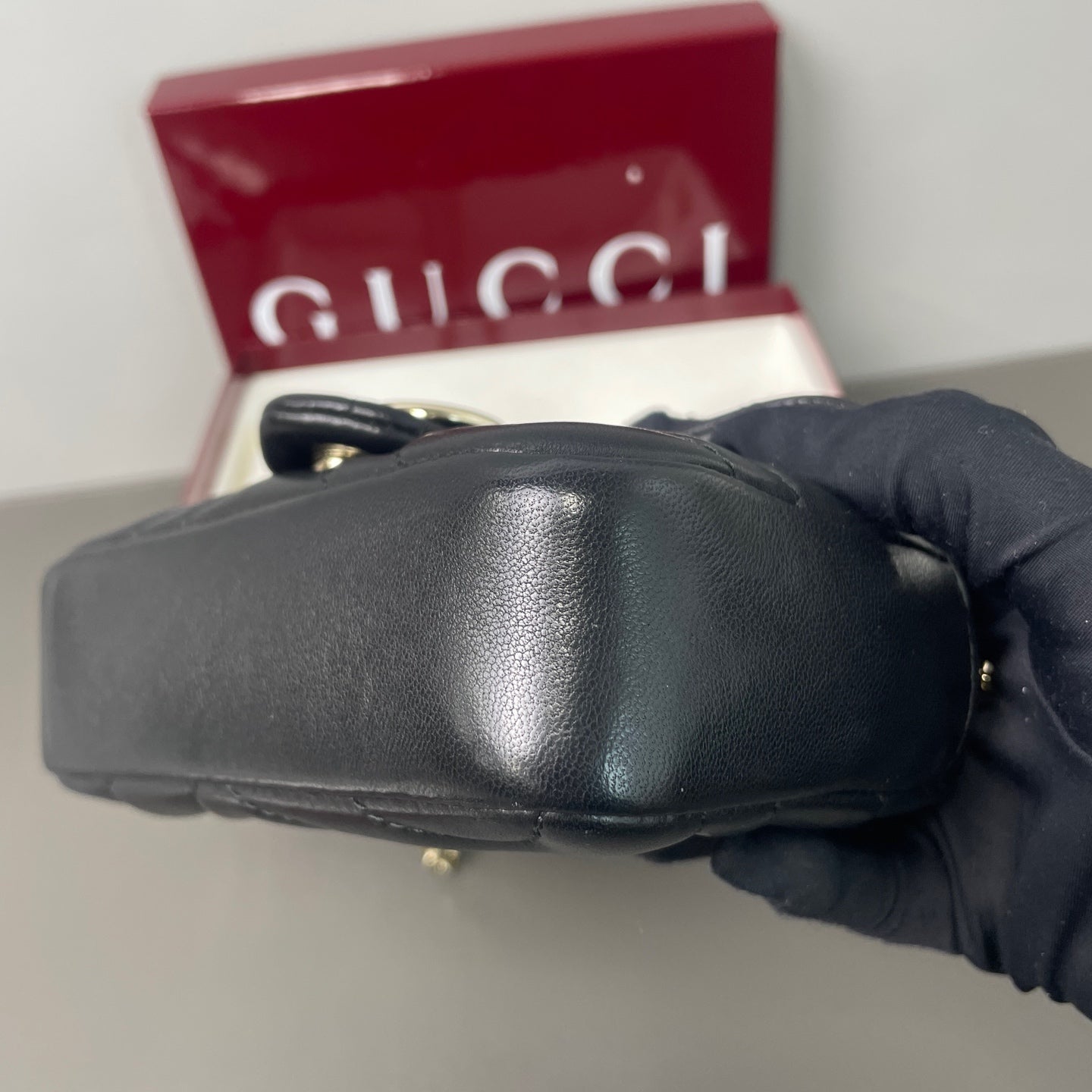 Gucci GG Marmont Lambskin Leather Black - view 7