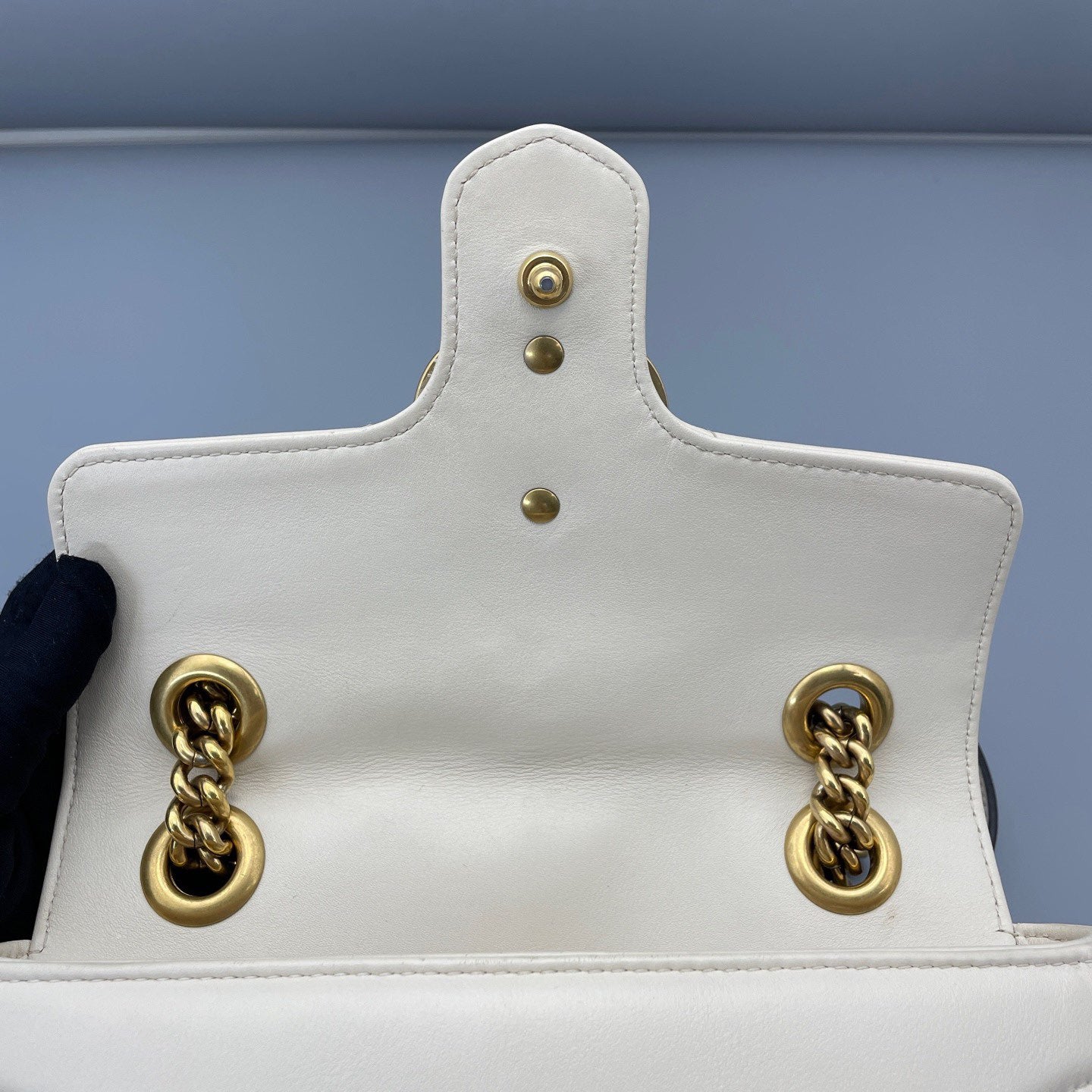 Gucci - GG Marmont - Calfskin leather - White with Gold-Tone Hardware - (mini)