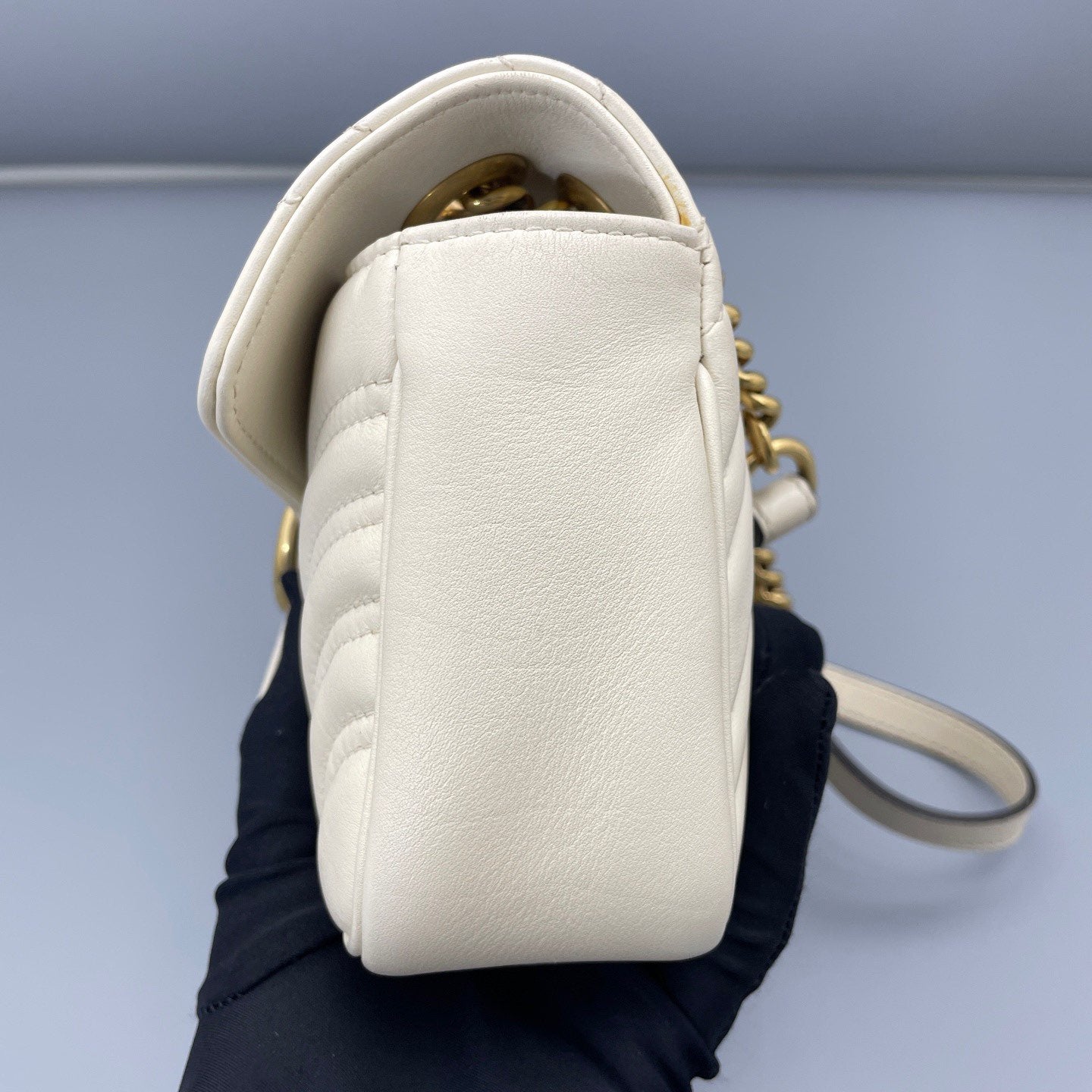 Gucci - GG Marmont - Calfskin leather - White with Gold-Tone Hardware - (mini)