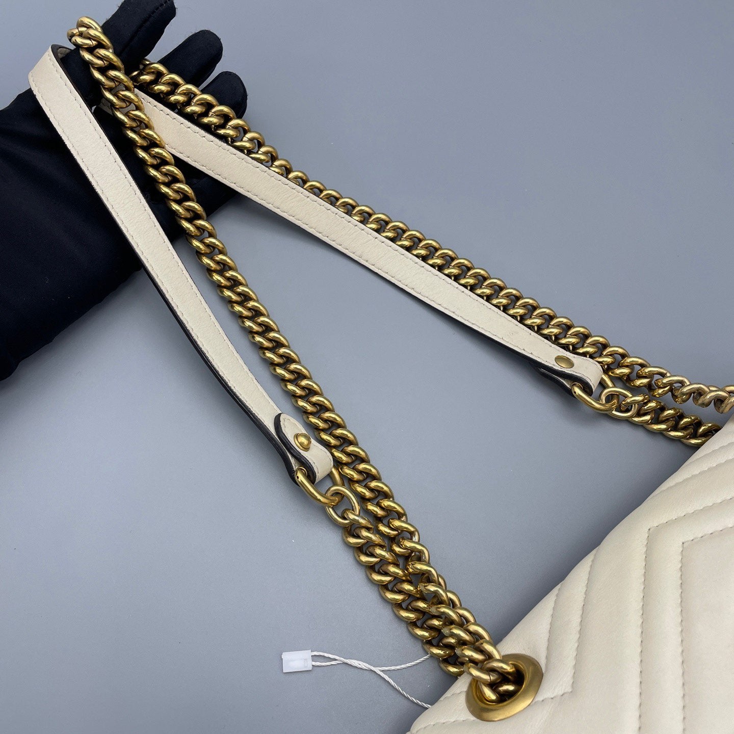 Gucci - GG Marmont - Calfskin leather - White with Gold-Tone Hardware - (mini)