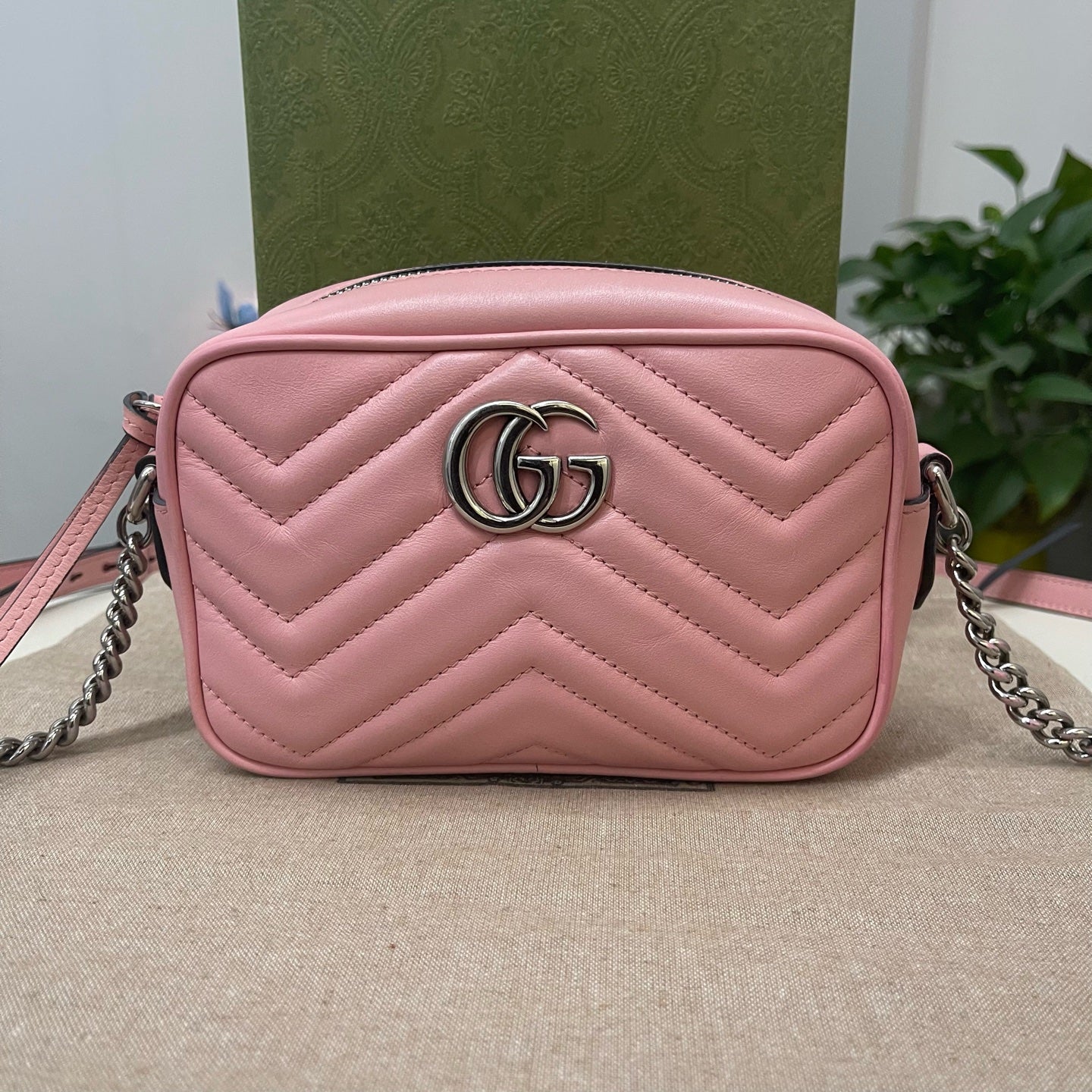Gucci - GG Marmont Camera Bag - Leather - Pink - (mini)