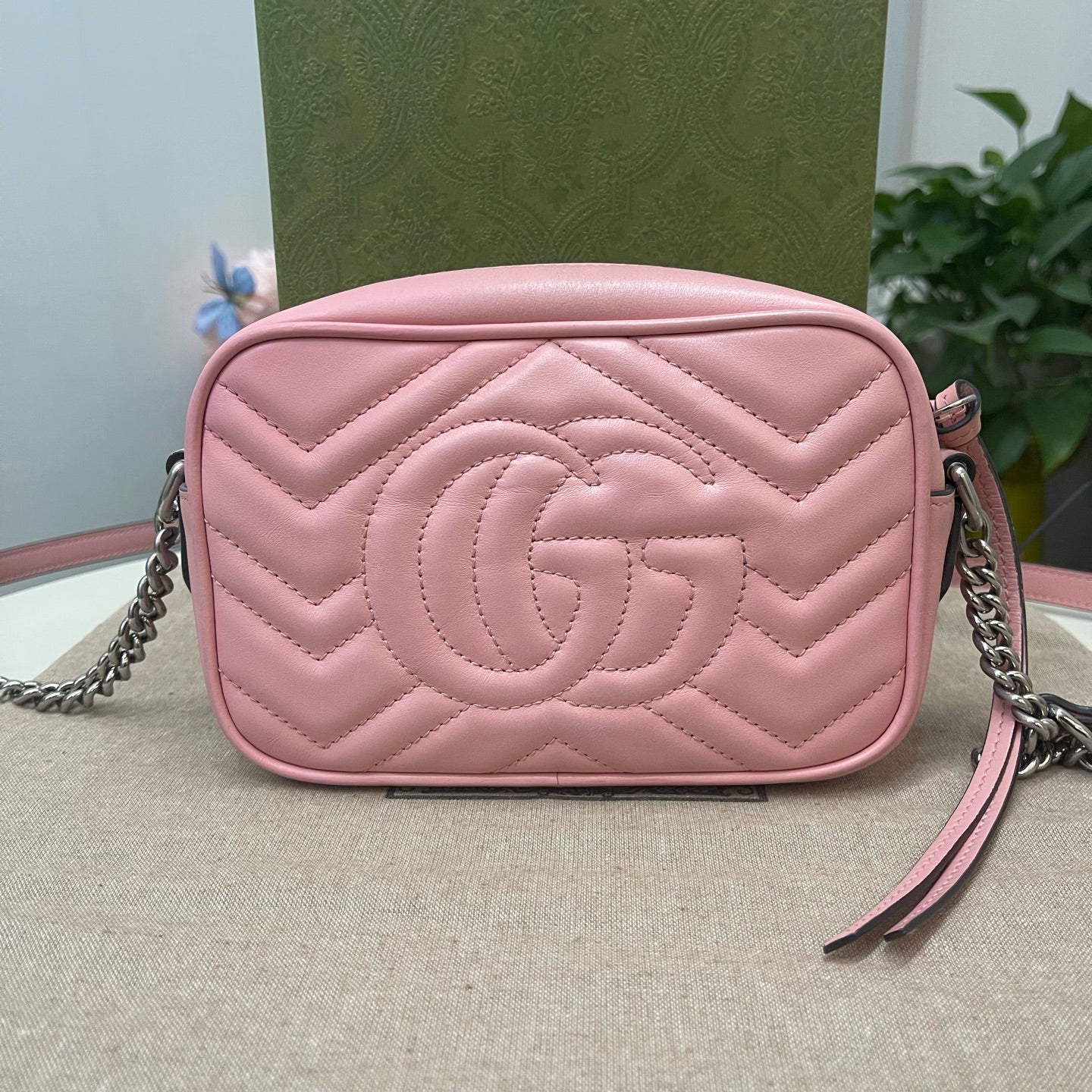 Gucci - GG Marmont Camera Bag - Leather - Pink - (mini)