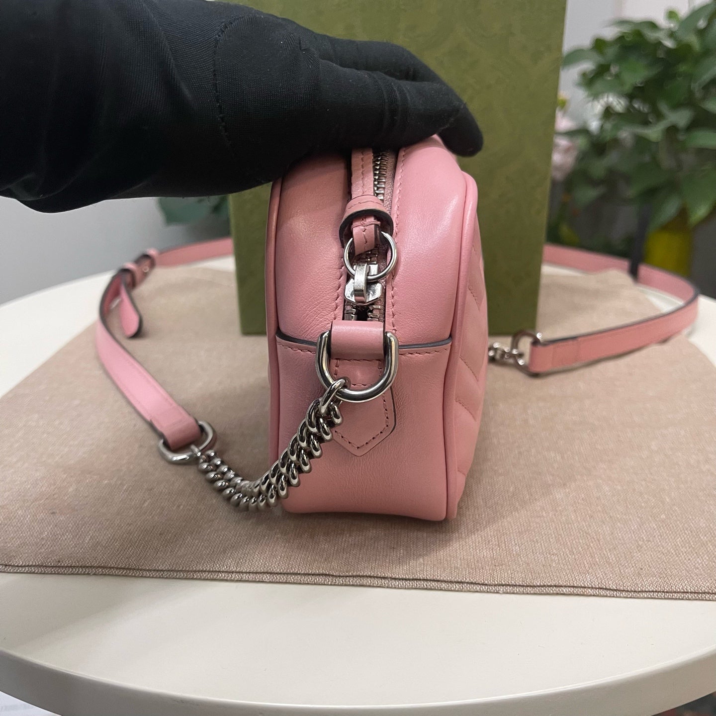 Gucci - GG Marmont Camera Bag - Leather - Pink - (mini)