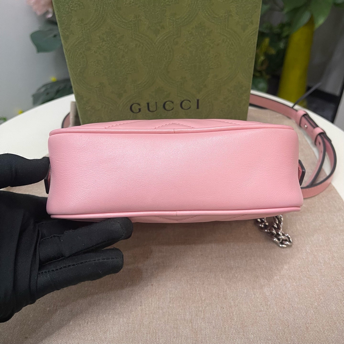 Gucci - GG Marmont Camera Bag - Leather - Pink - (mini)