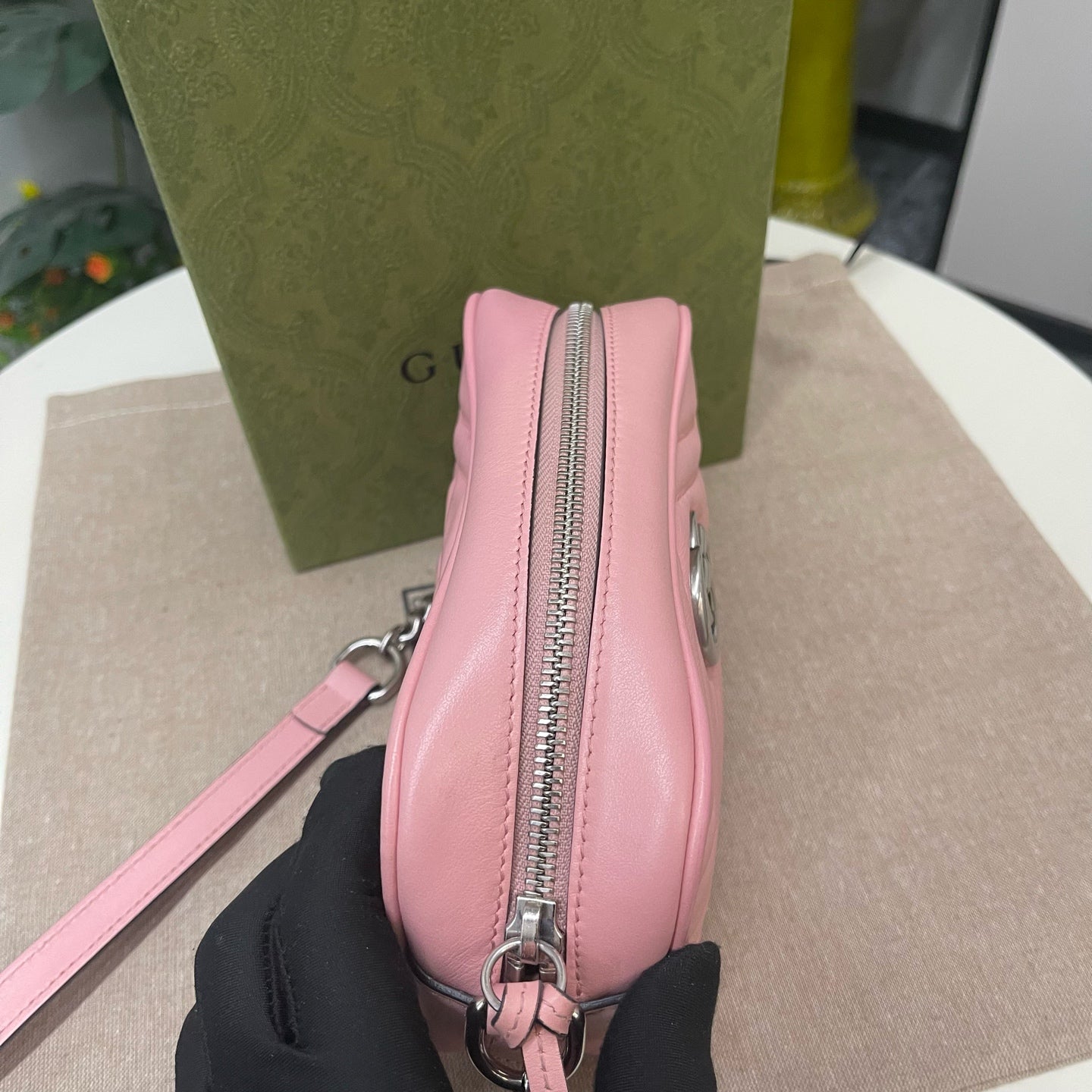 Gucci - GG Marmont Camera Bag - Leather - Pink - (mini)