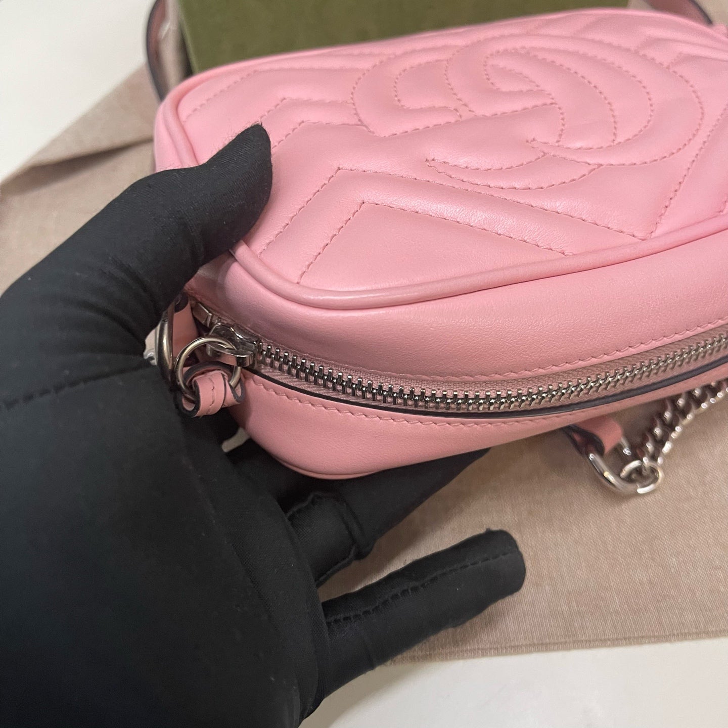 Gucci - GG Marmont Camera Bag - Leather - Pink - (mini)