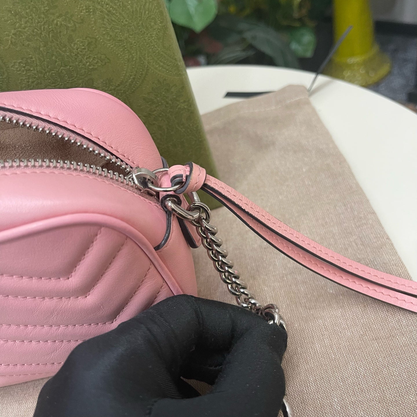 Gucci - GG Marmont Camera Bag - Leather - Pink - (mini)