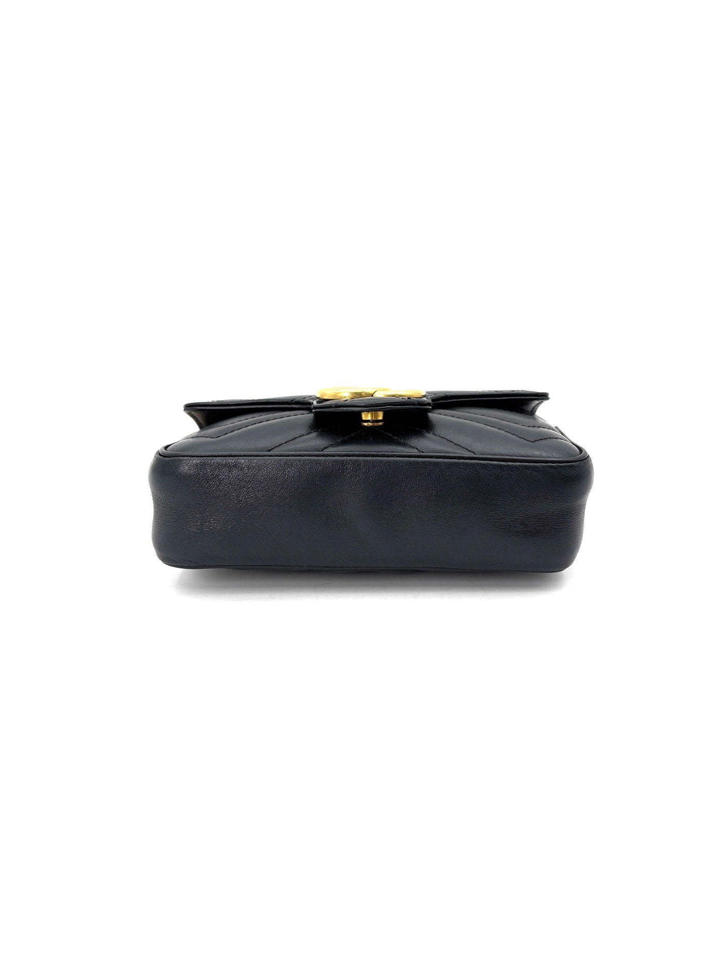Gucci - GG Marmont - Cowhide leather - Black with Gold-Tone Hardware - (super mini)