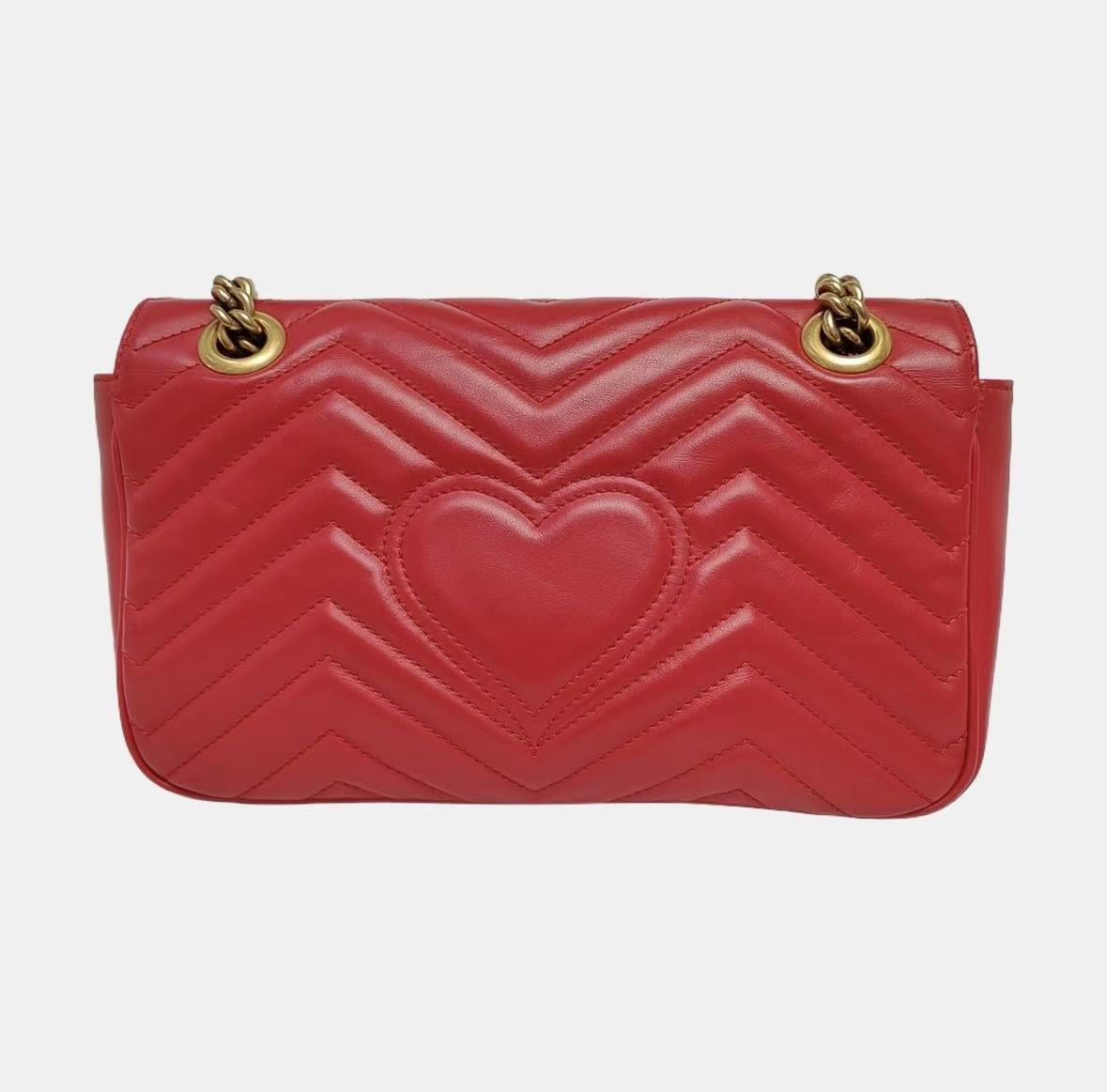Gucci - GG Marmont - Cowhide leather - Red - (Medium)