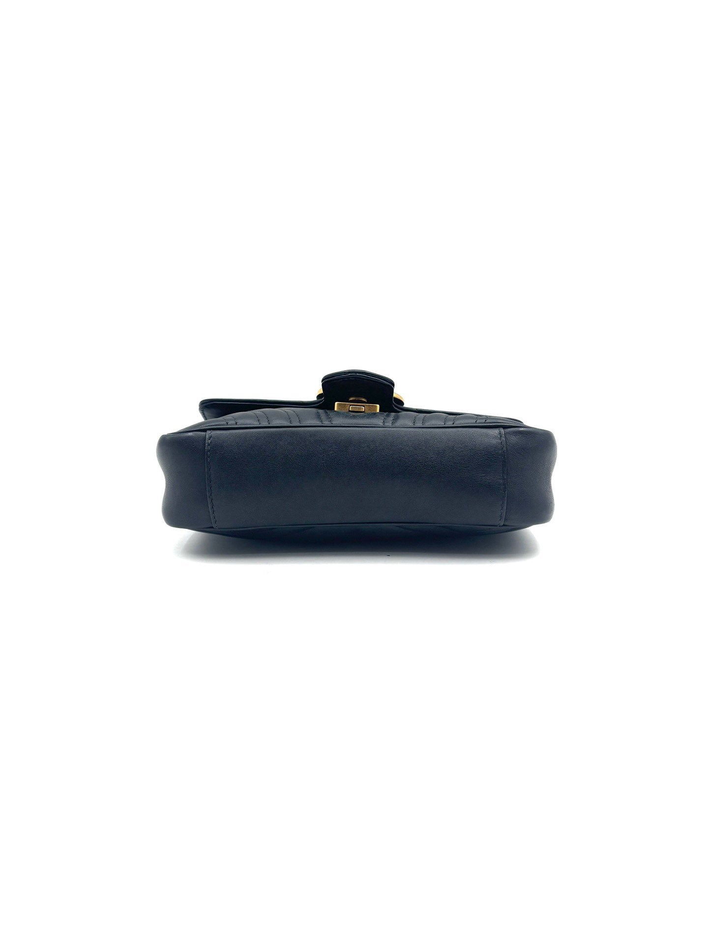 Gucci - GG Marmont Flap Bag - Leather - Black - (mini)
