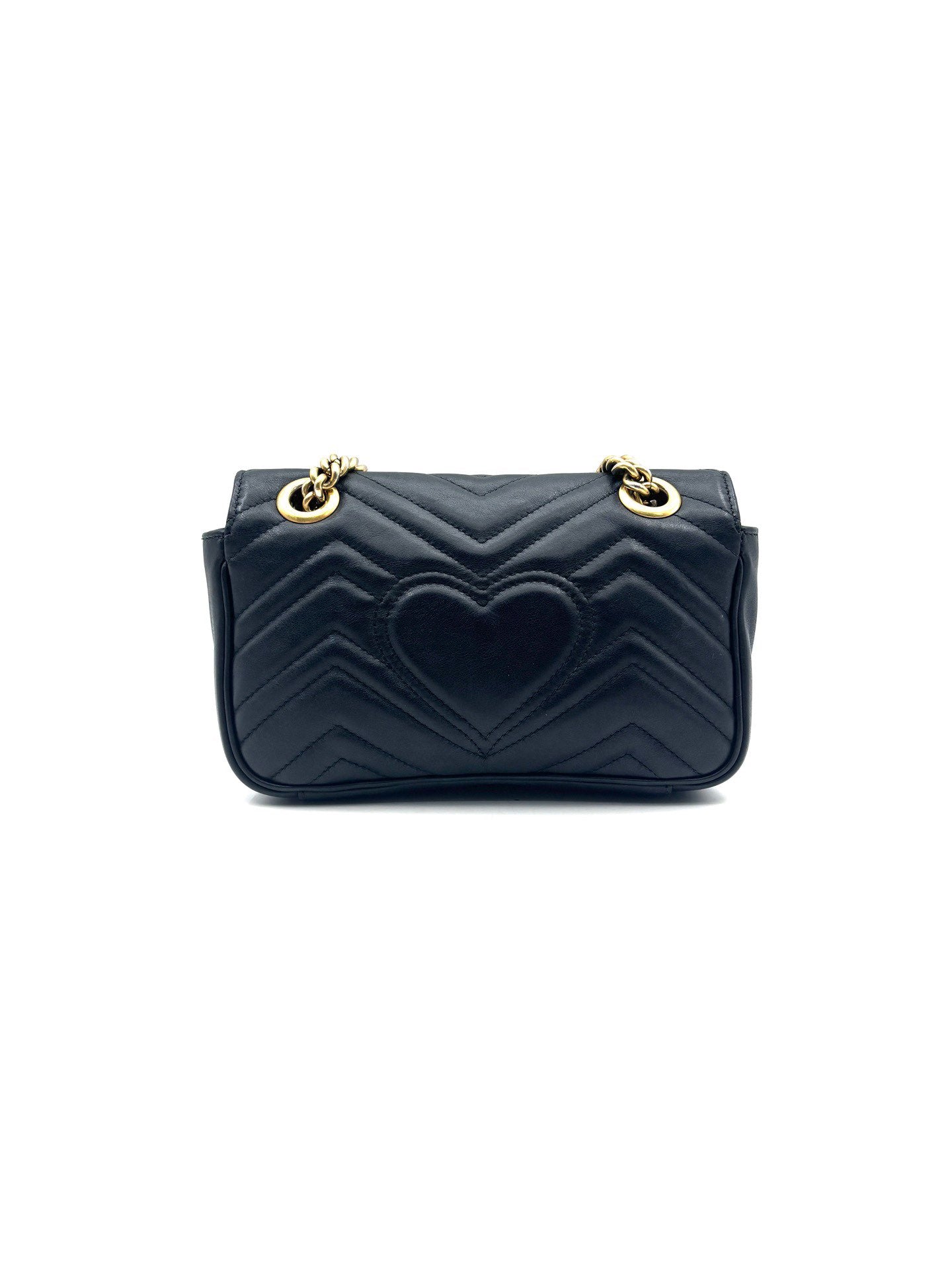 Gucci - GG Marmont Flap Bag - Leather - Black - (mini)