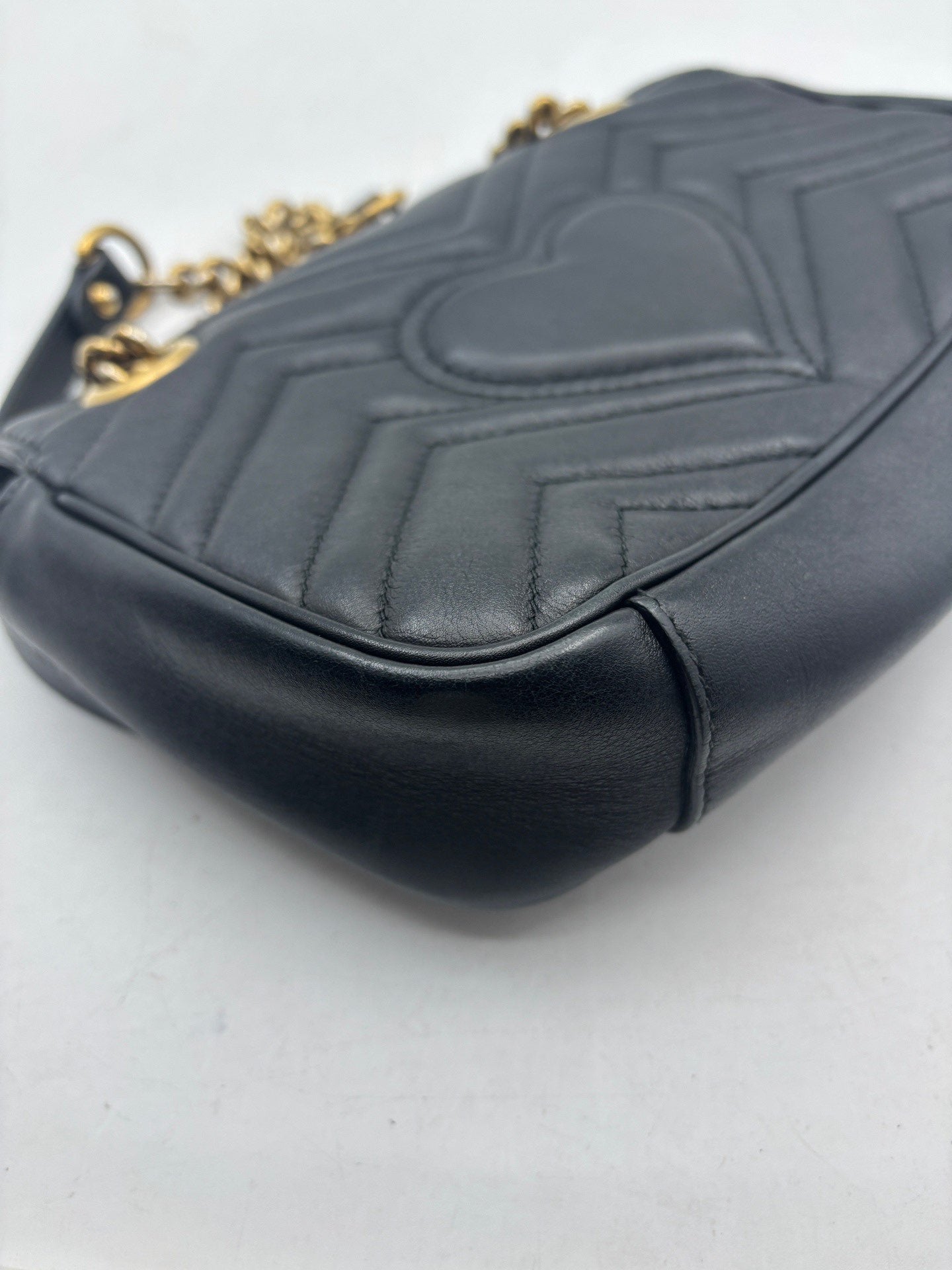 Gucci - GG Marmont Flap Bag - Leather - Black - (mini)