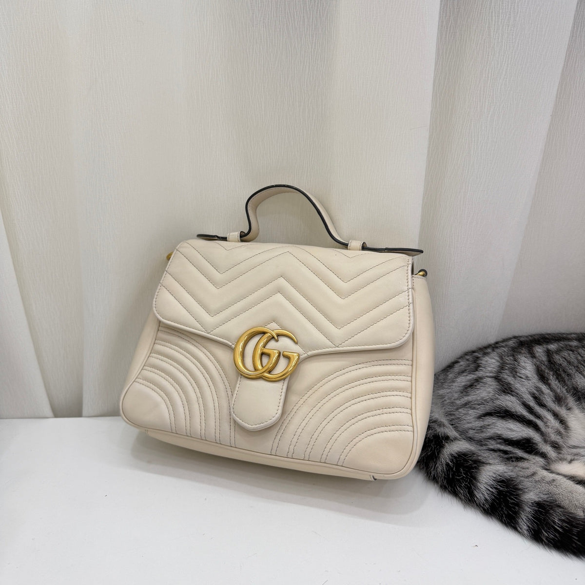 Gucci - GG Marmont - Leather - Beige
