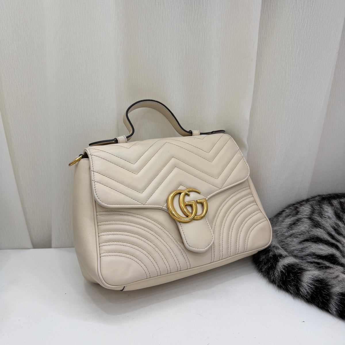 Gucci - GG Marmont - Leather - Beige