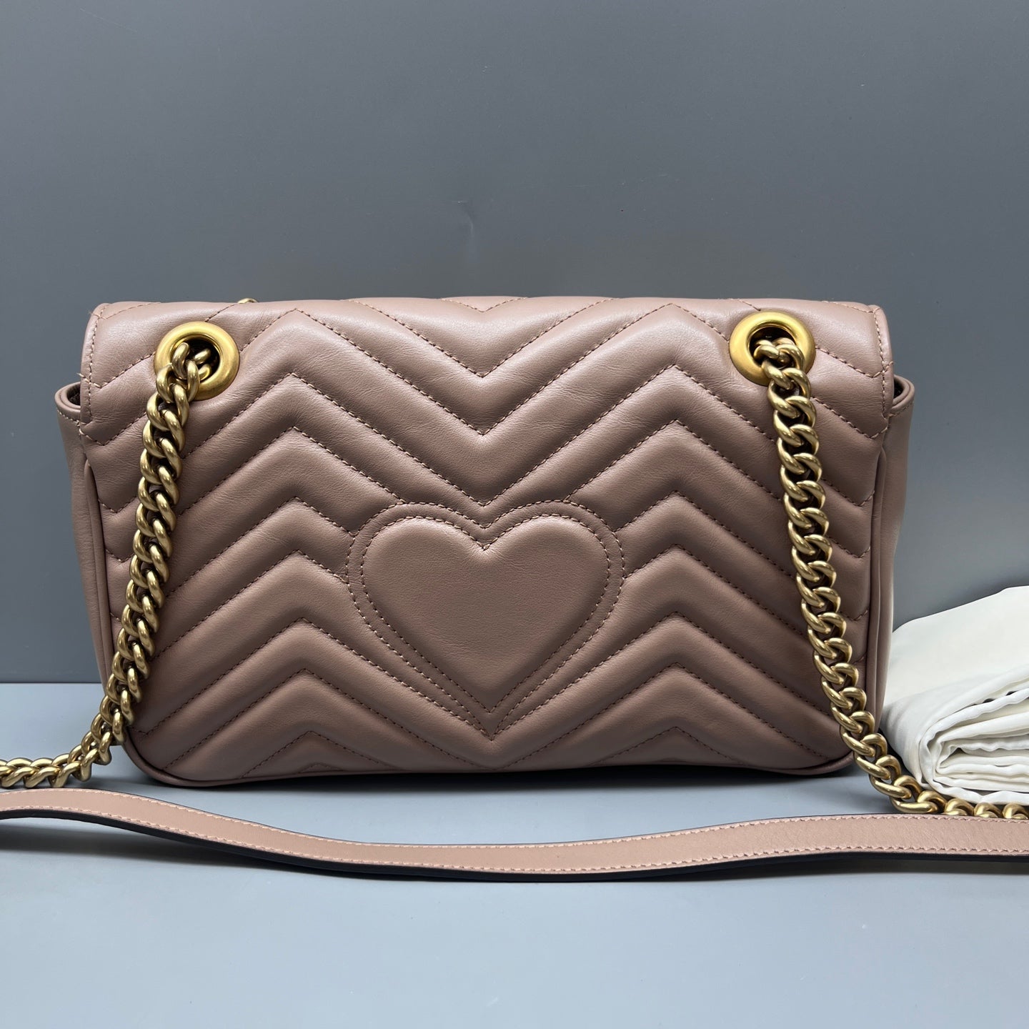 Gucci - GG Marmont - Leather - Beige - (medium)