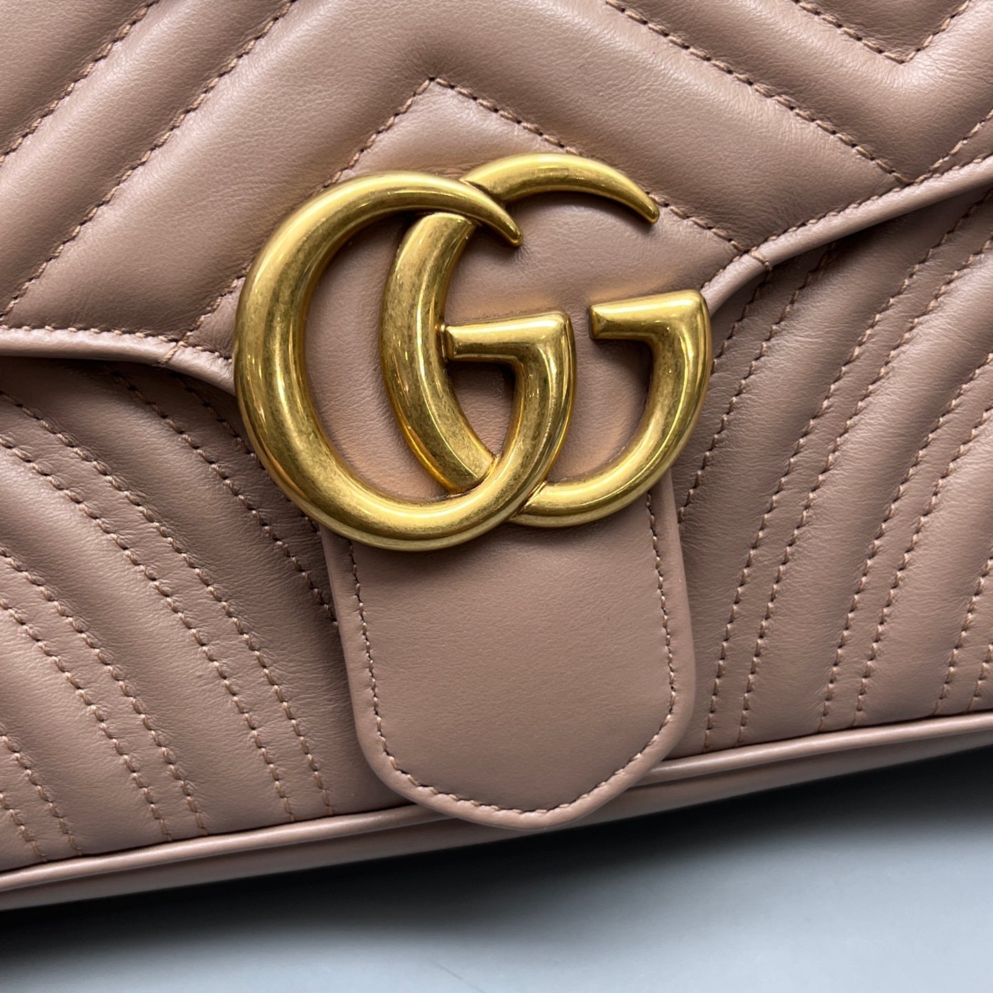 Gucci - GG Marmont - Leather - Beige - (medium)