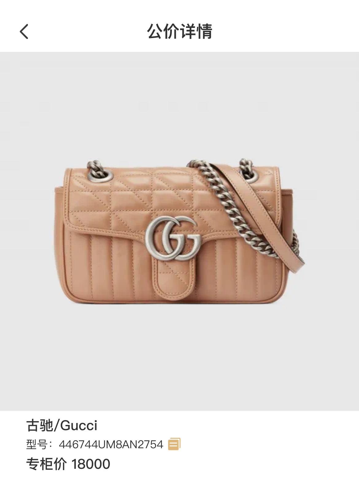 Gucci - GG Marmont - Leather - Beige - (medium)