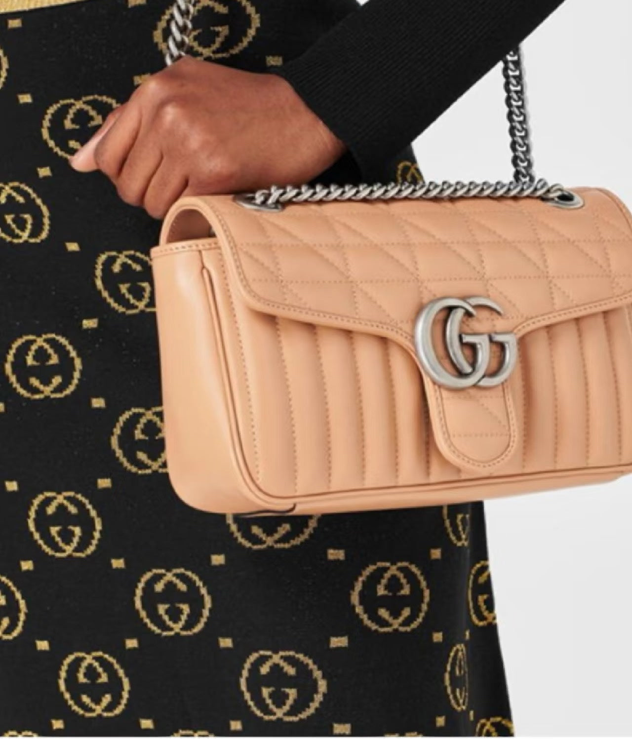 Gucci - GG Marmont - Leather - Beige - (medium)