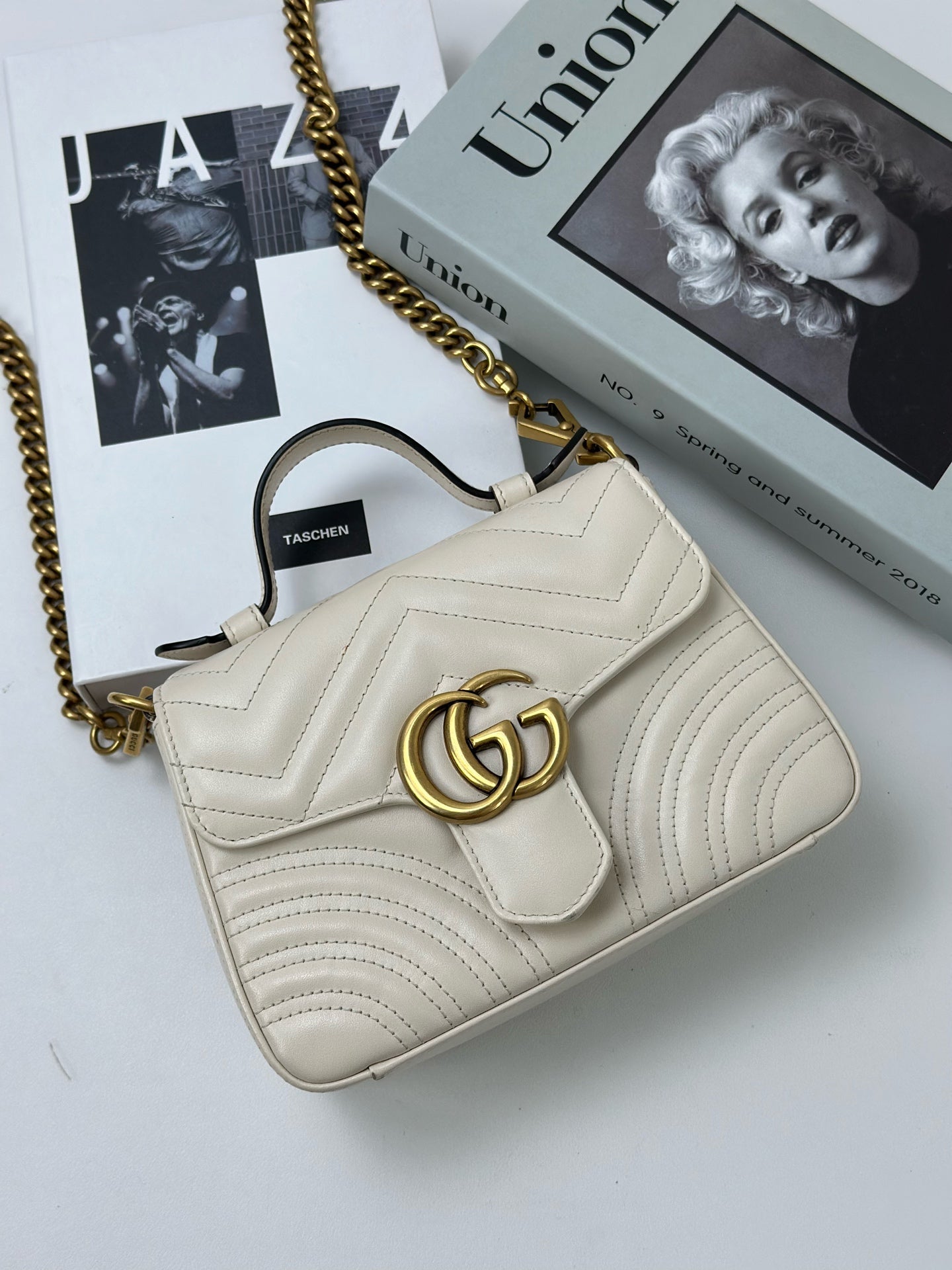 Gucci - GG Marmont - Leather - Beige - (mini)