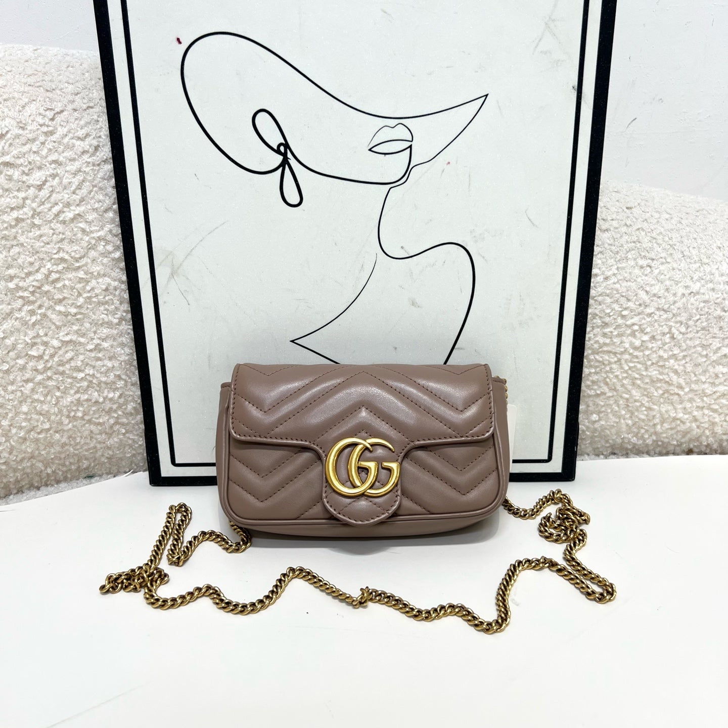 Gucci - GG Marmont - Leather - Beige - (mini)