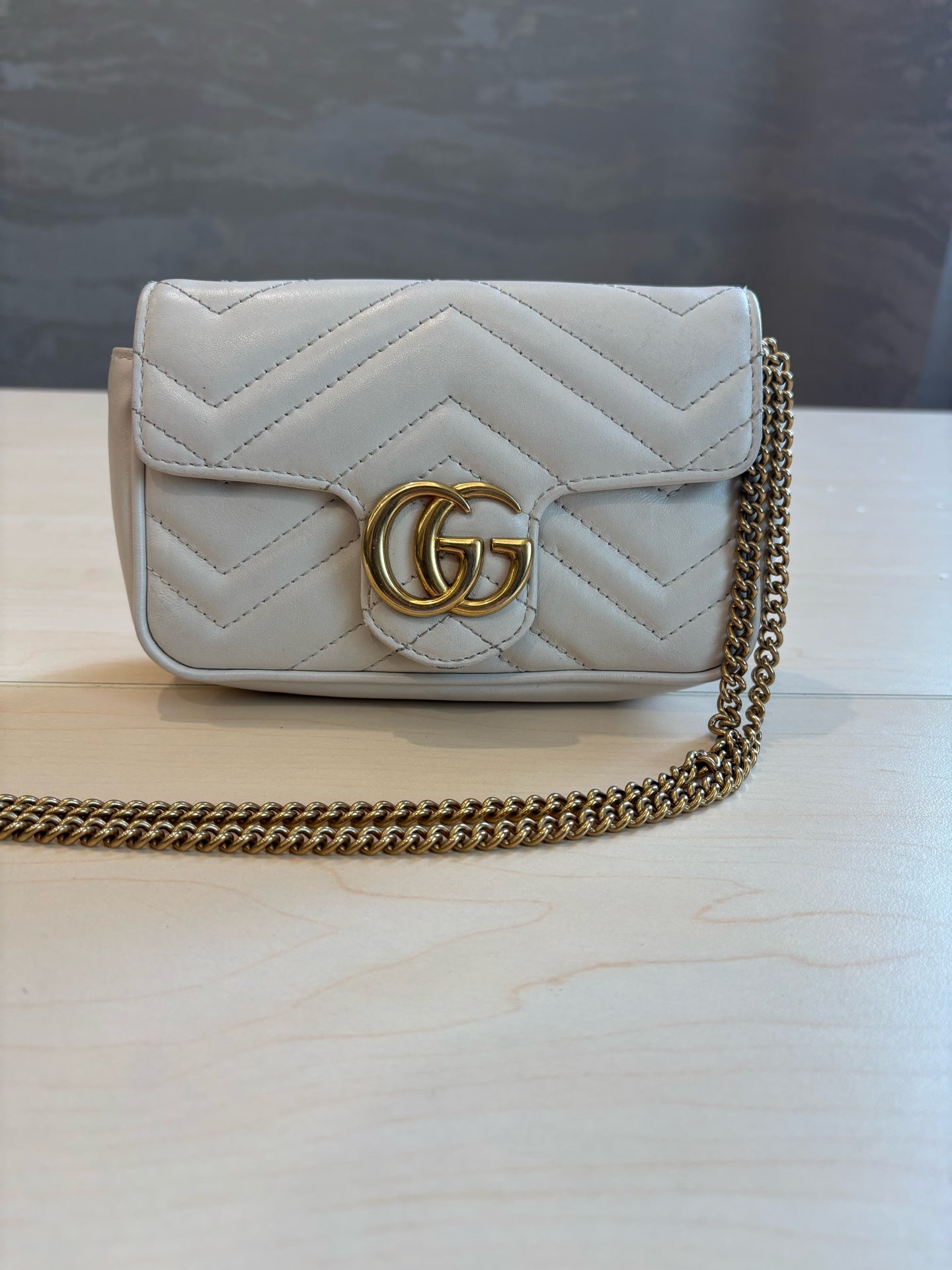 Gucci - GG Marmont - Leather - Beige - (mini)