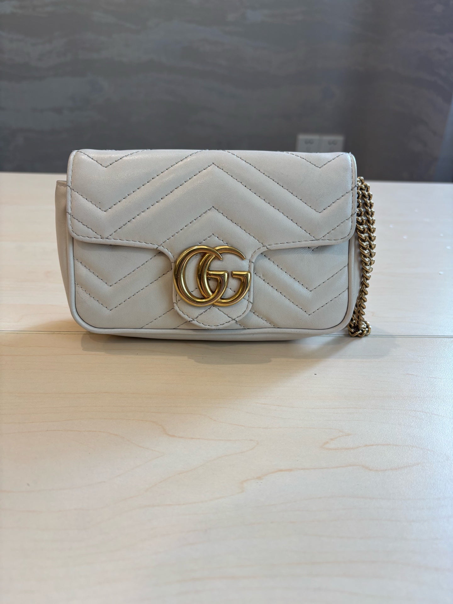 Gucci - GG Marmont - Leather - Beige - (mini)