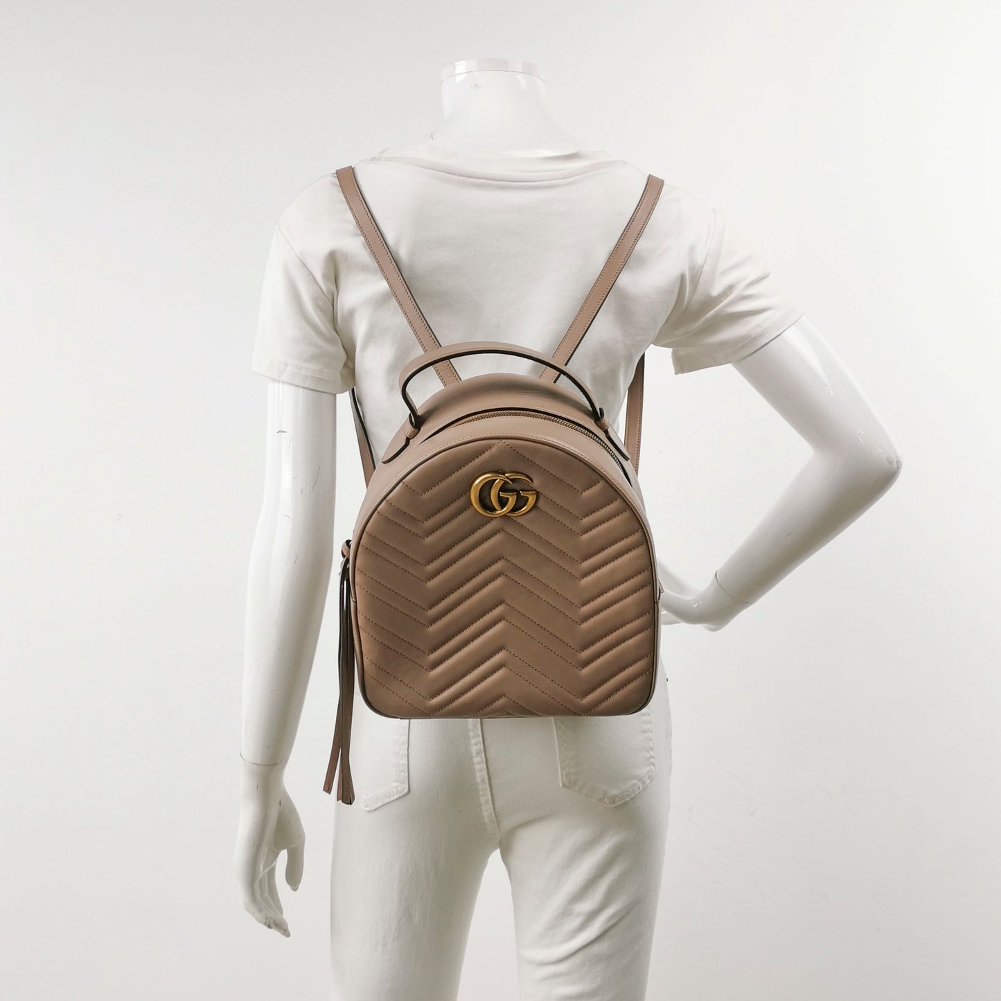 Gucci - GG Marmont - Leather - Beige - (mini)
