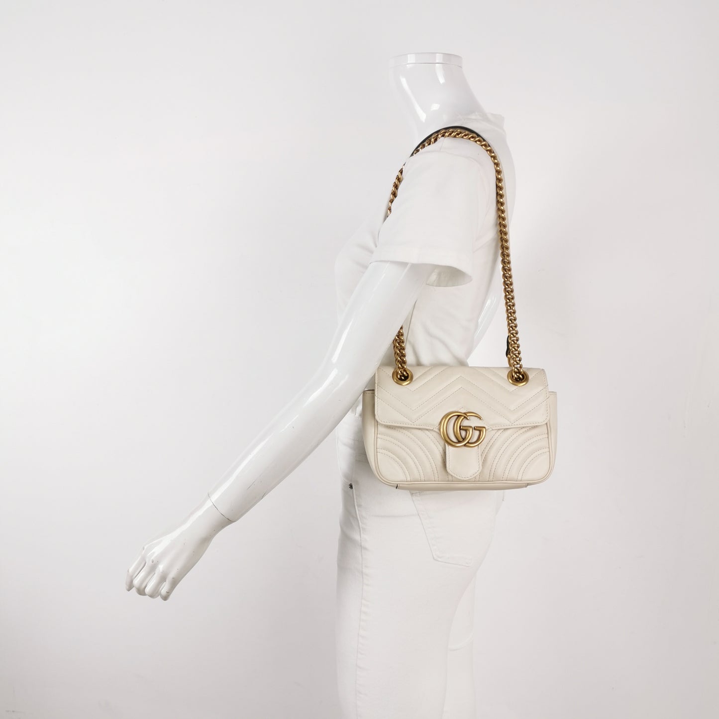 Gucci - GG Marmont - Leather - Beige - (mini)
