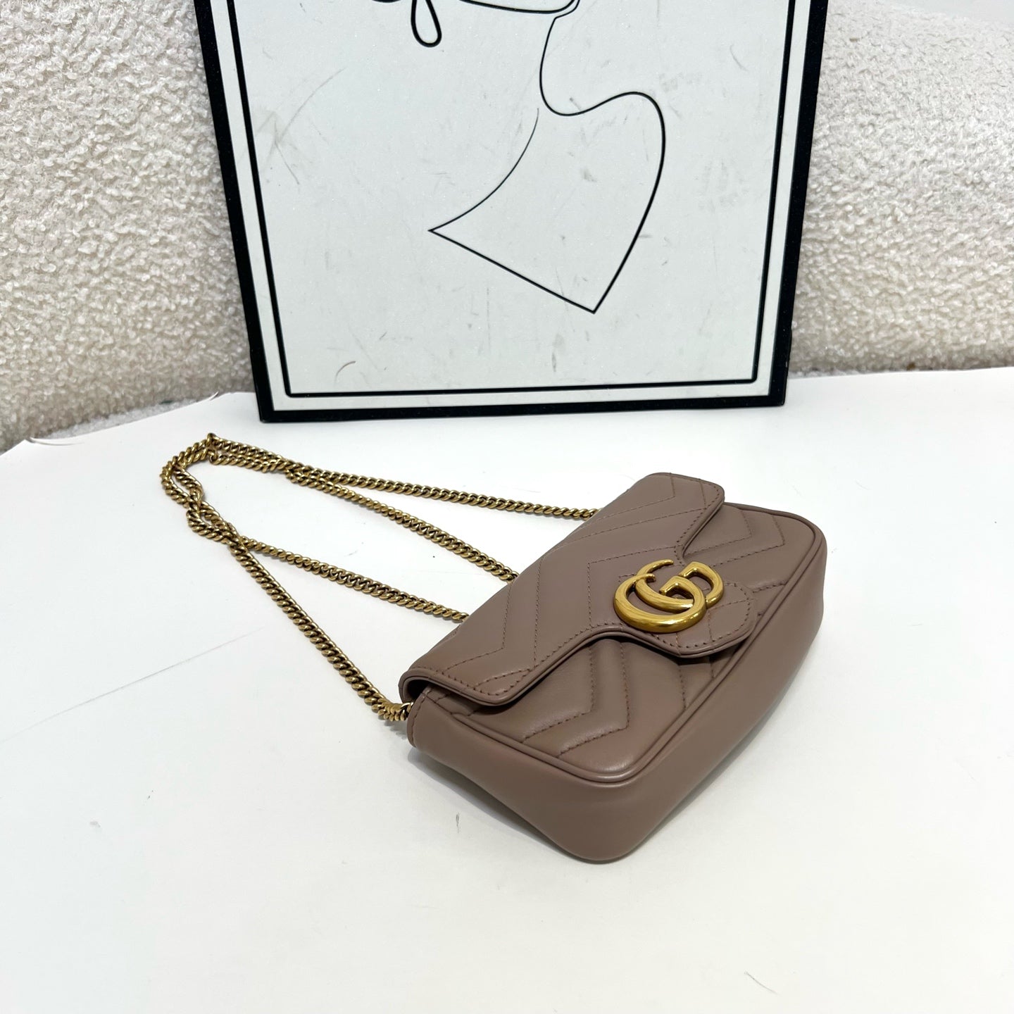 Gucci - GG Marmont - Leather - Beige - (mini)