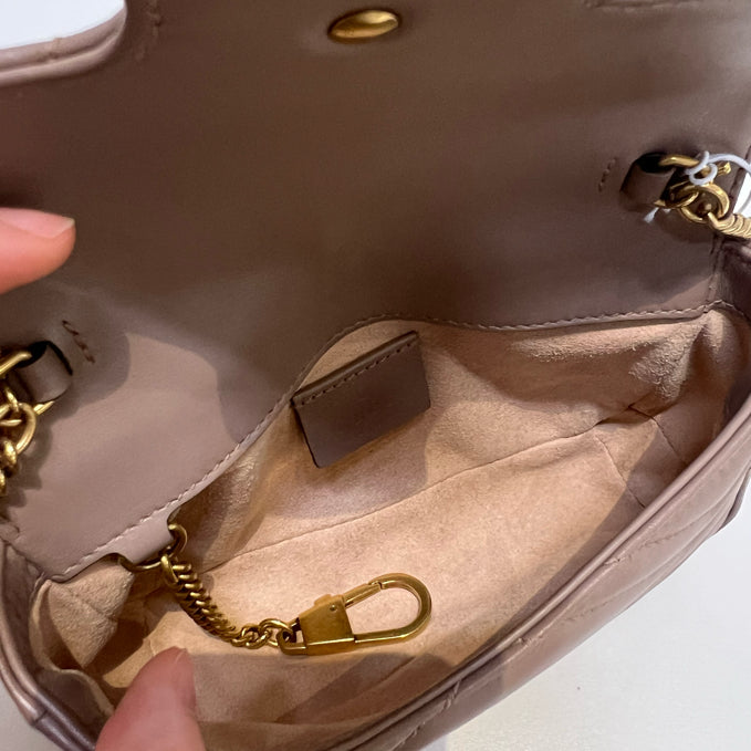 Gucci - GG Marmont - Leather - Beige - (mini)