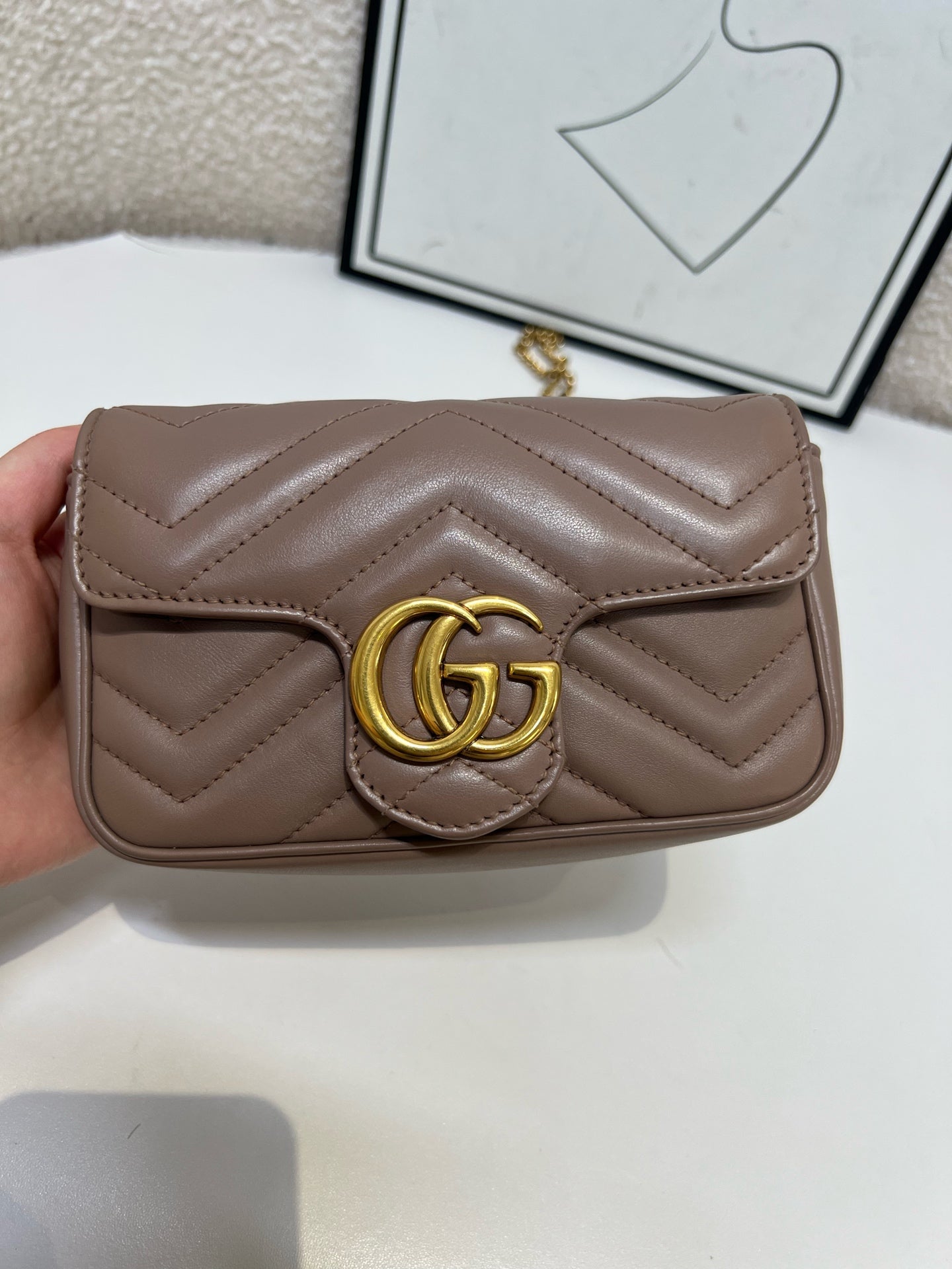 Gucci - GG Marmont - Leather - Beige - (mini)
