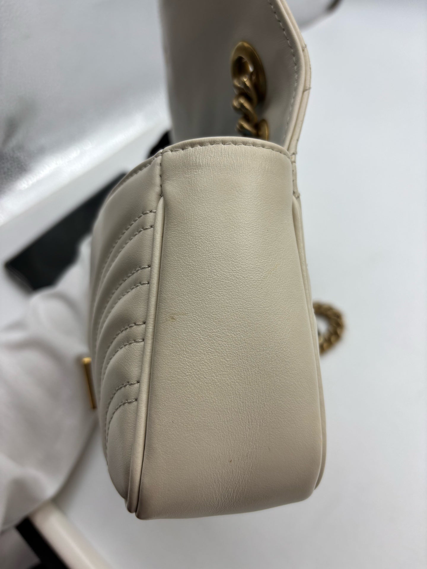 Gucci - GG Marmont - Leather - Beige - (mini)