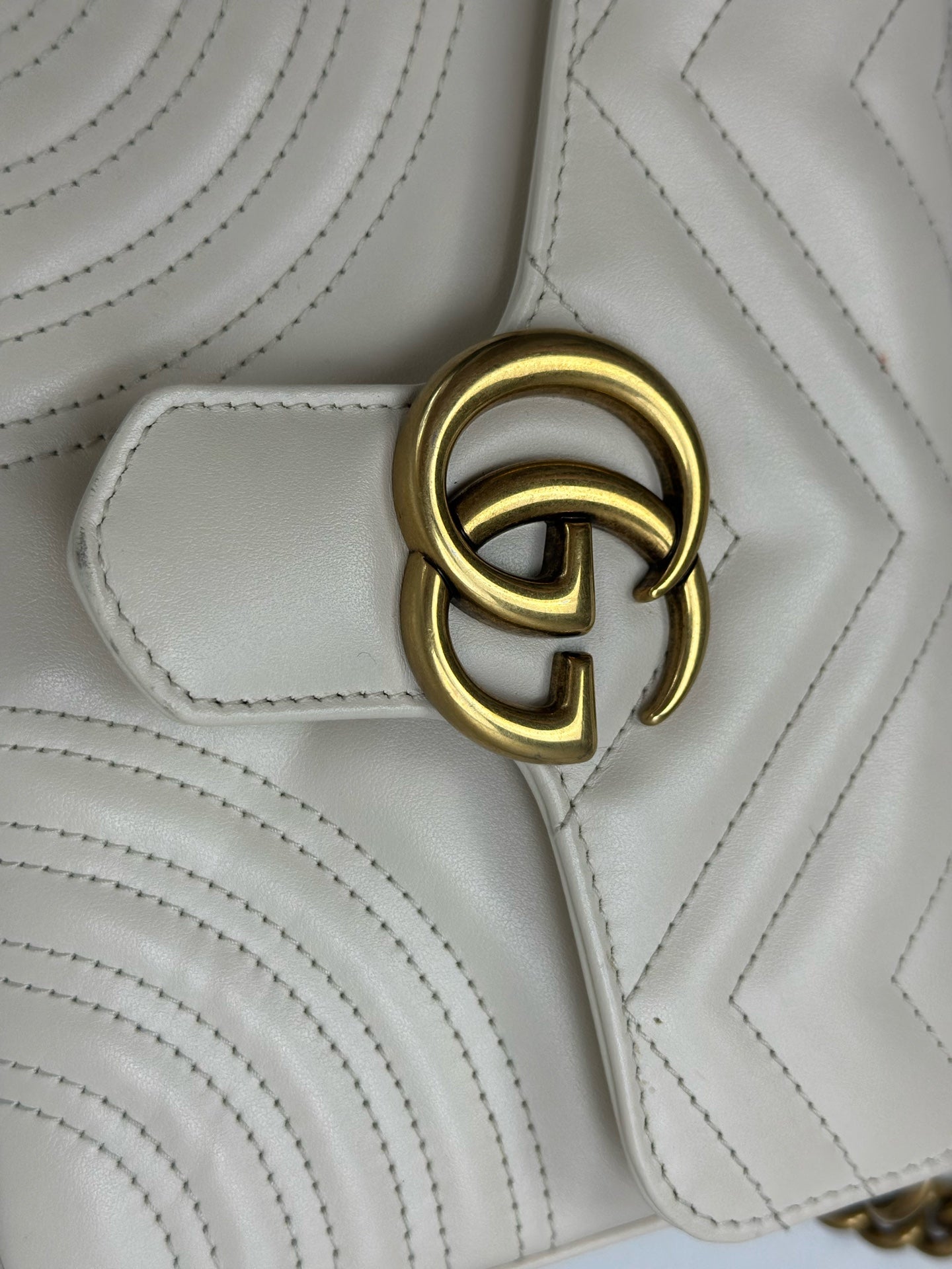 Gucci - GG Marmont - Leather - Beige - (mini)