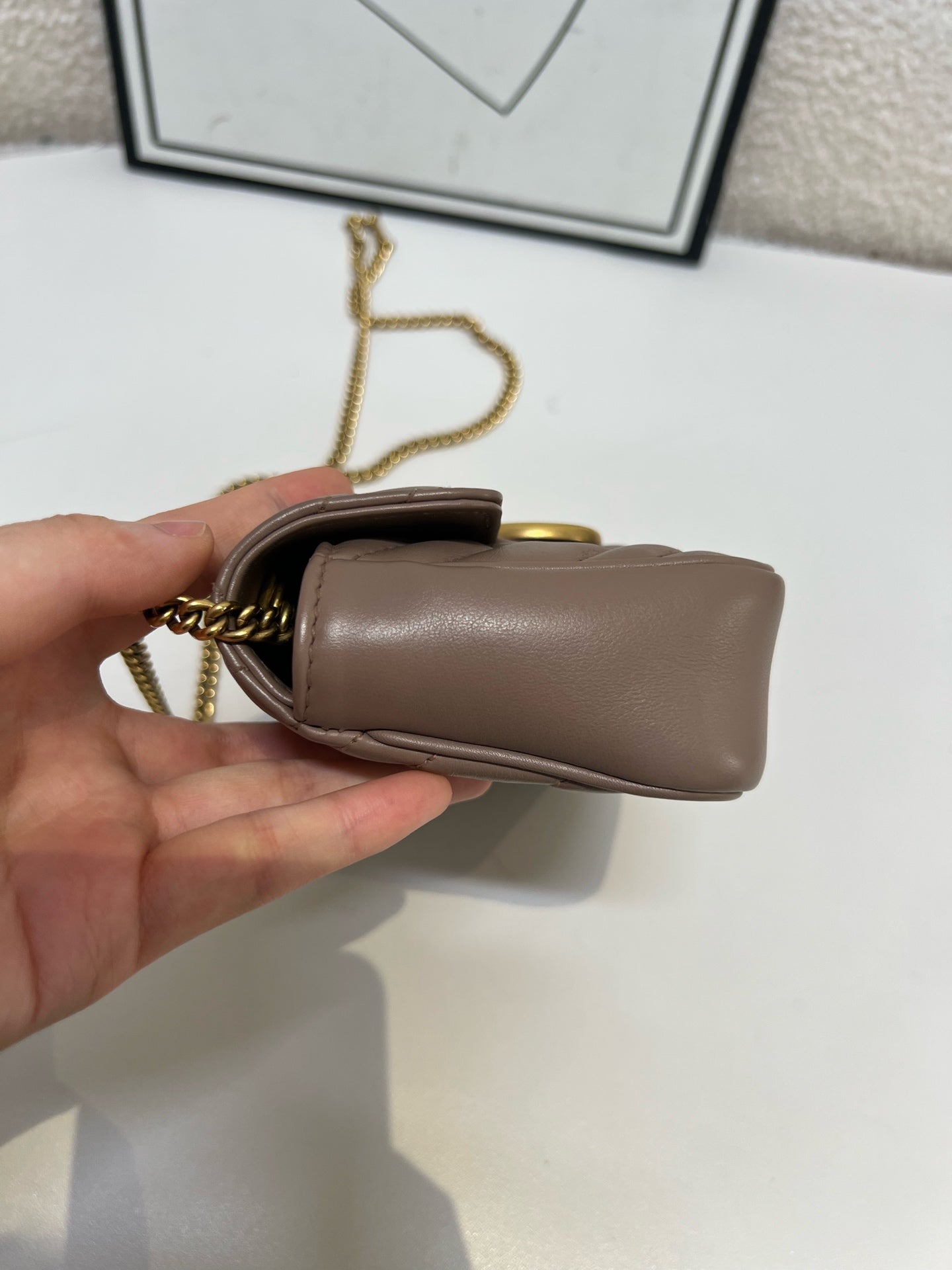 Gucci - GG Marmont - Leather - Beige - (mini)