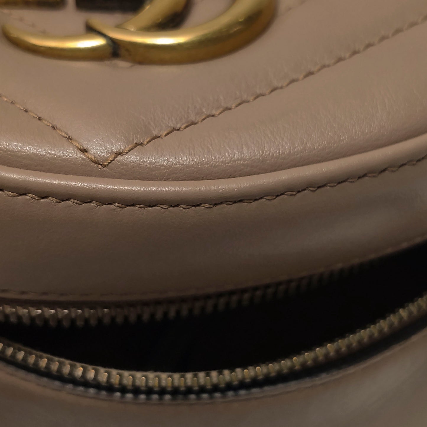 Gucci - GG Marmont - Leather - Beige - (mini)